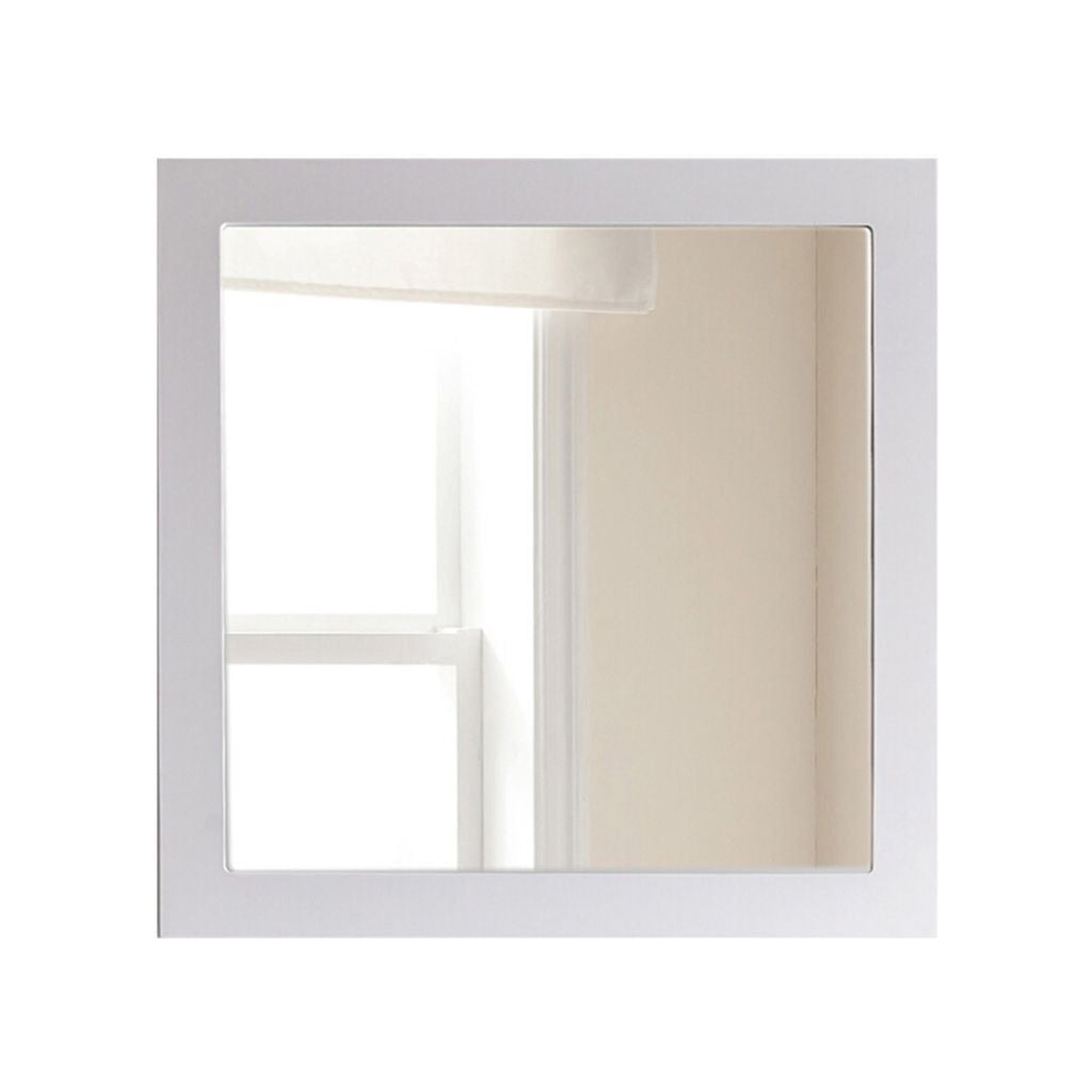 Laviva, Laviva Sterling 30" Square Fully Framed Mirror in White Finish