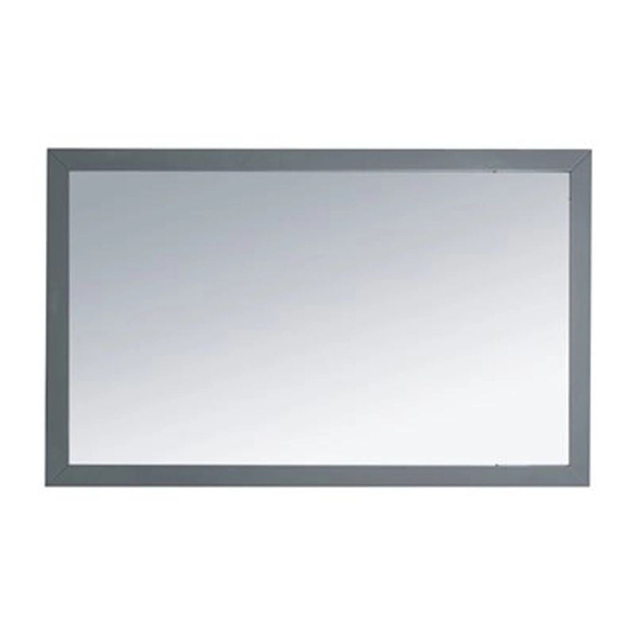 Laviva, Laviva Sterling 48" Rectangular Fully Framed Mirror in Gray Finish