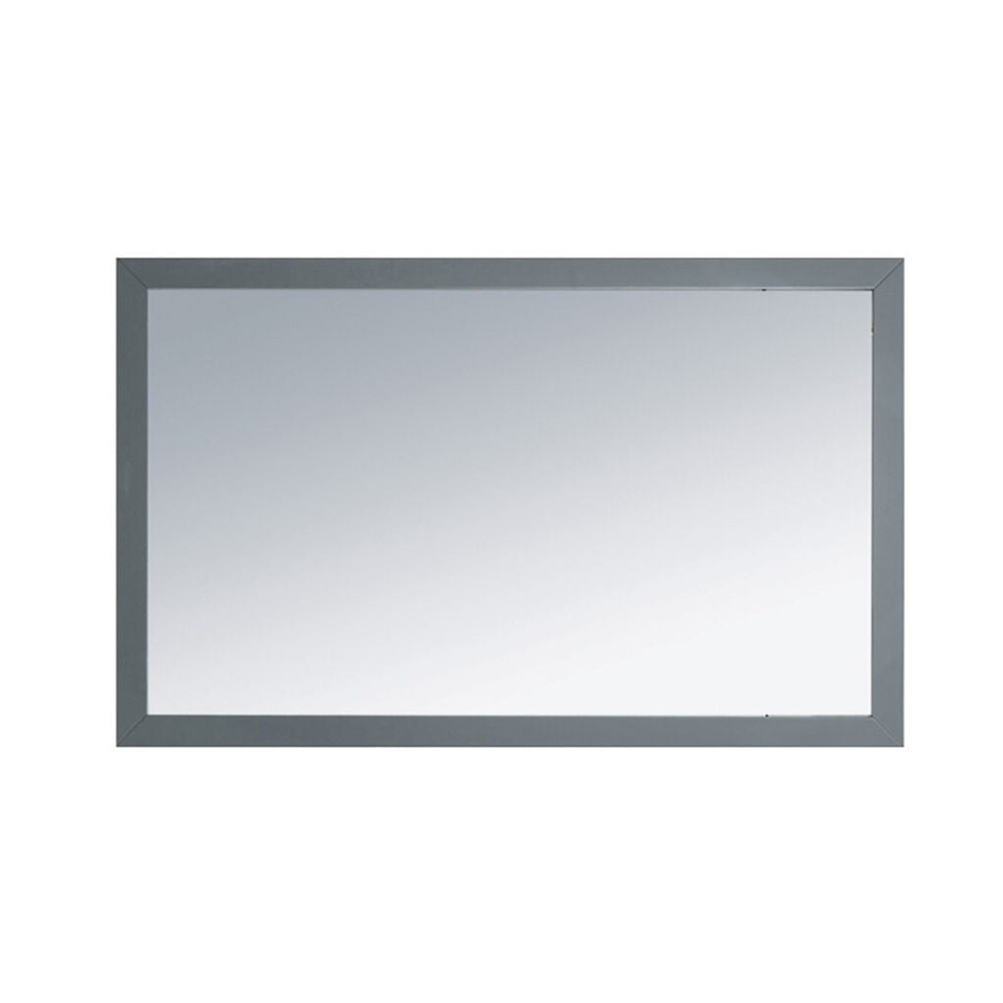 Laviva, Laviva Sterling 48" Rectangular Fully Framed Mirror in Maple Gray Finish