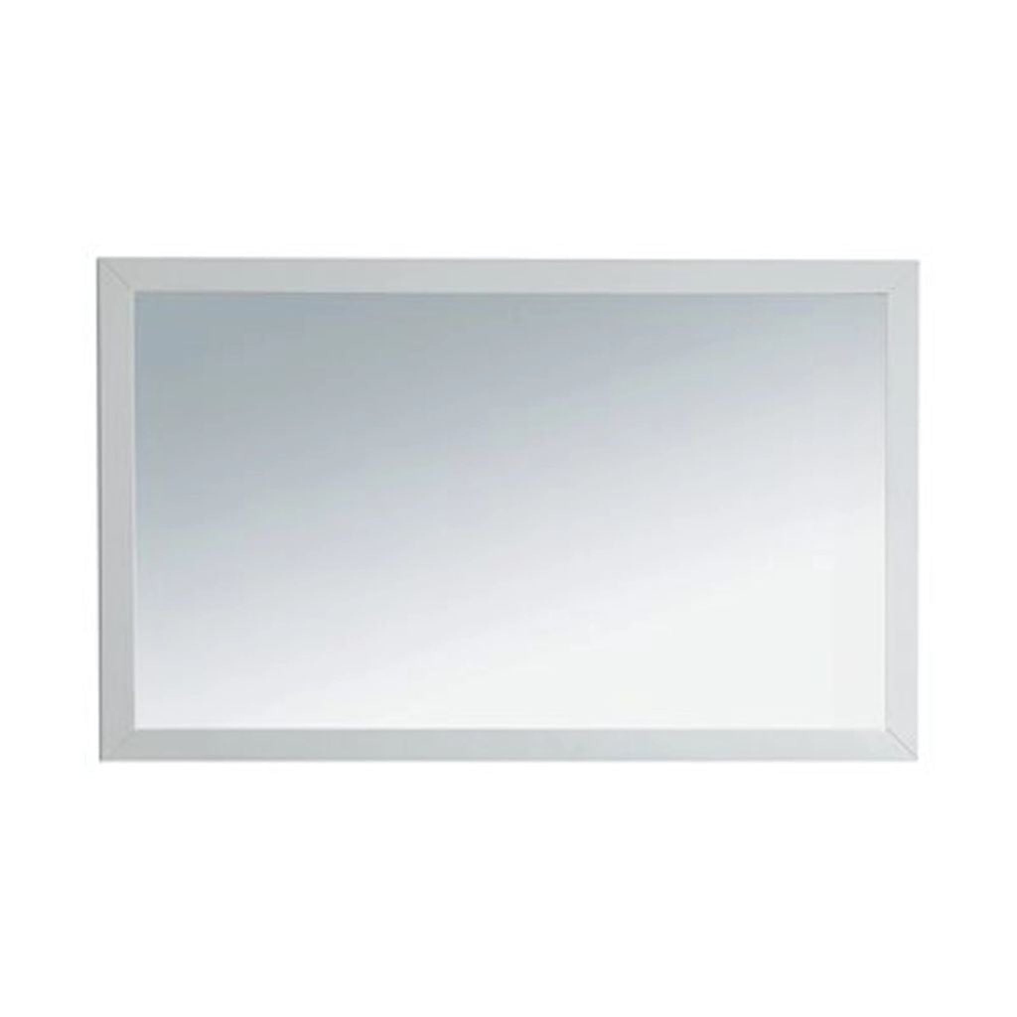 Laviva, Laviva Sterling 48" Rectangular Fully Framed Mirror in Soft White Finish