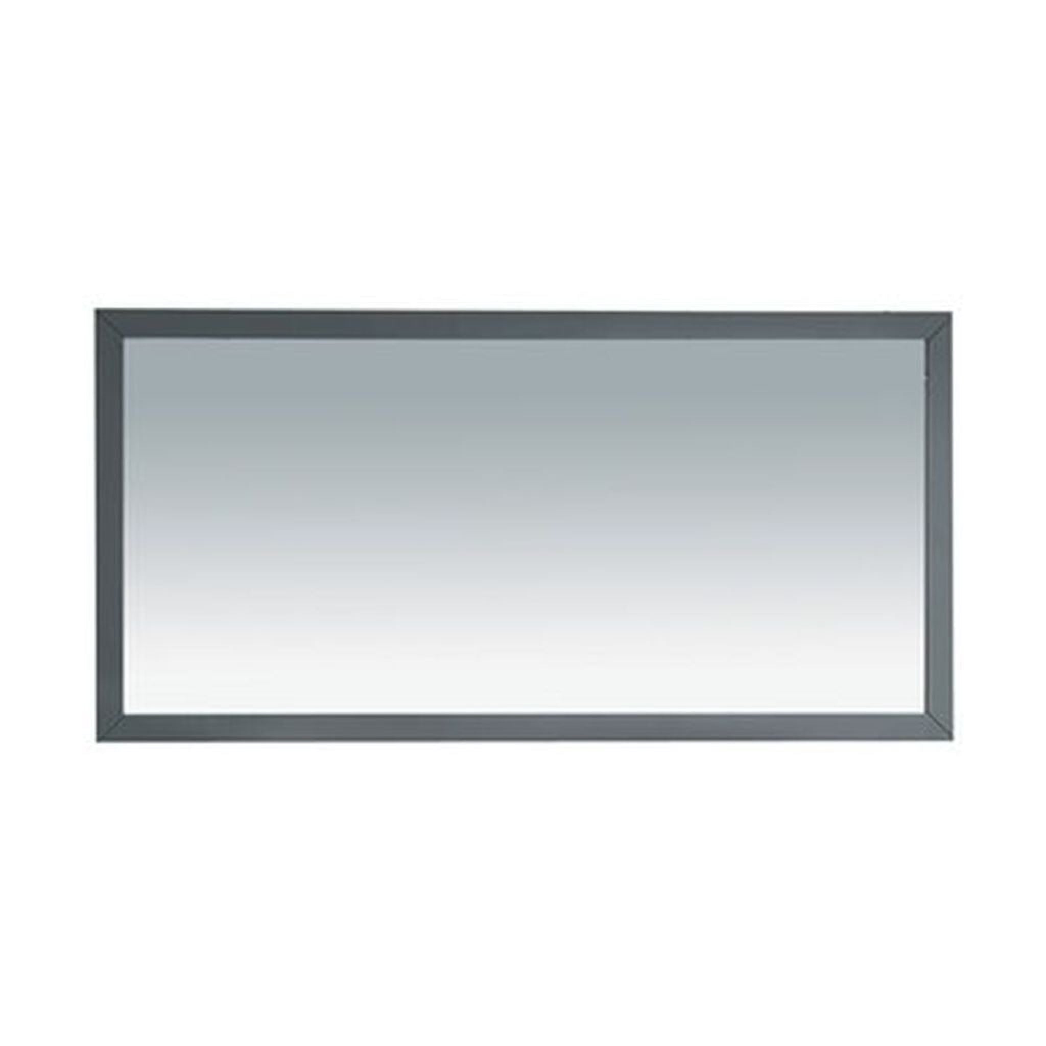 Laviva, Laviva Sterling 60" Rectangular Fully Framed Mirror in Gray Finish