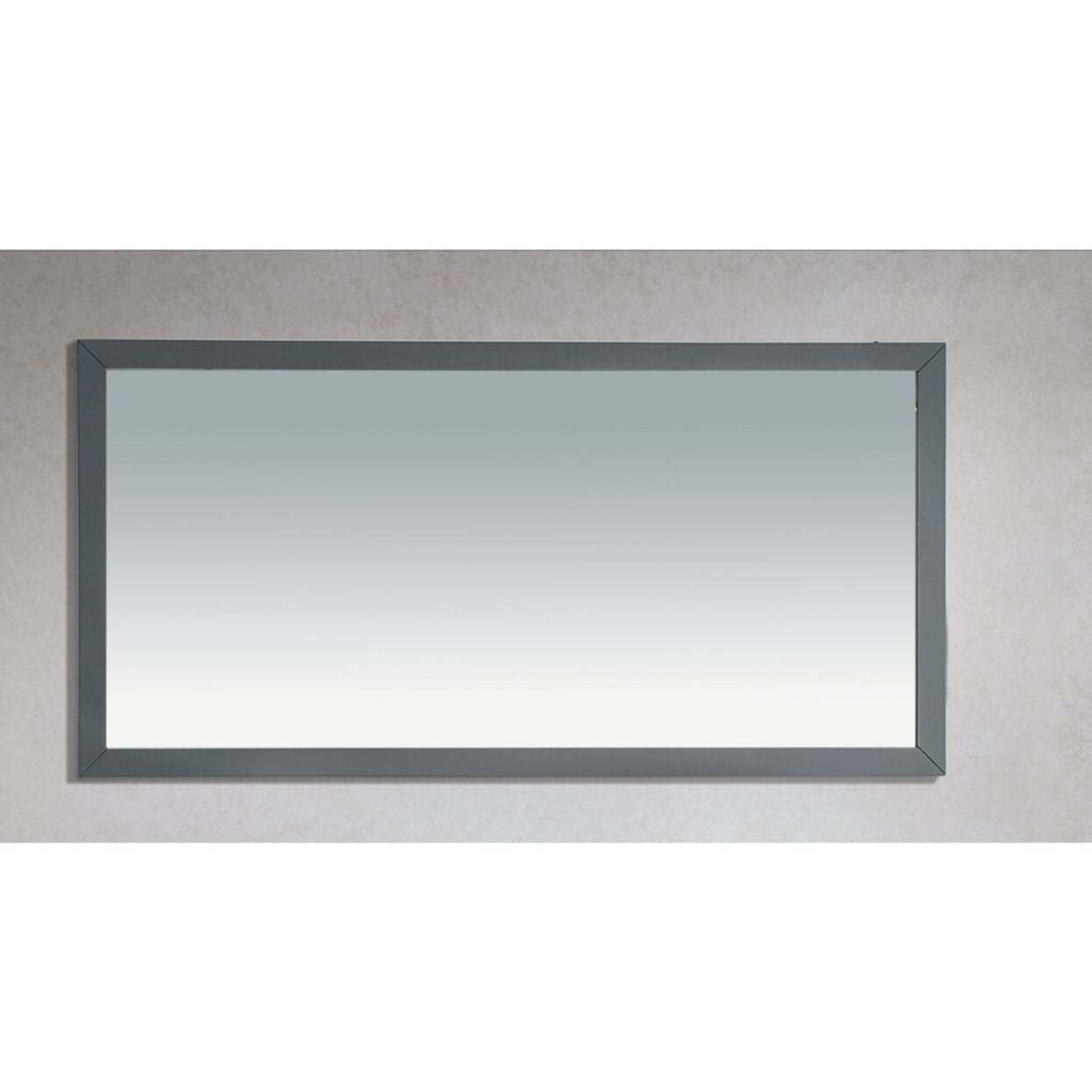 Laviva, Laviva Sterling 60" Rectangular Fully Framed Mirror in Maple Gray Finish