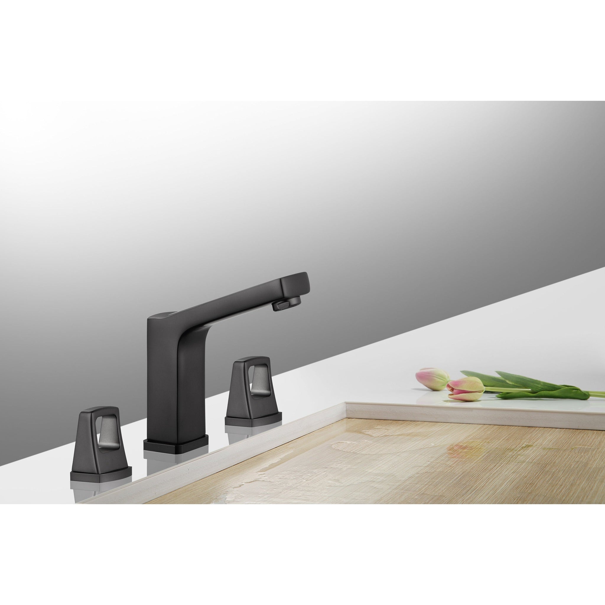 Legion Furniture, Legion Furniture 7" Two-Handle Faucet With Drain in Oil Rubber Black Finish