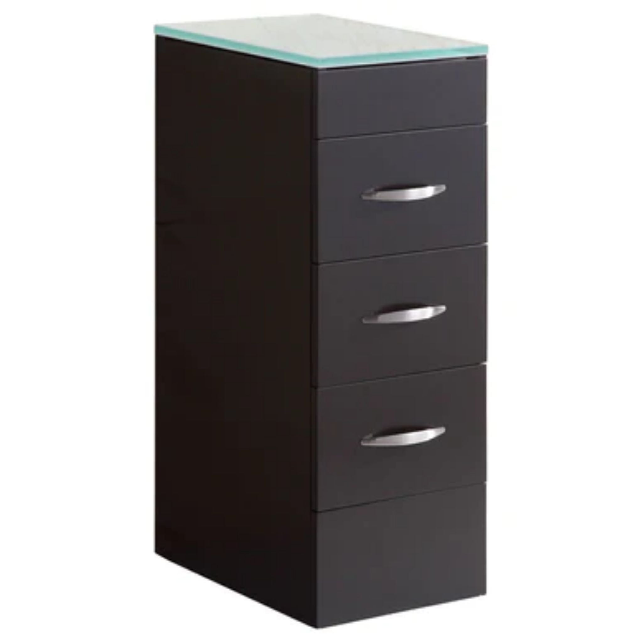 LessCare, LessCare 12" Black Vanity Drawer Base Cabinet - Style 5