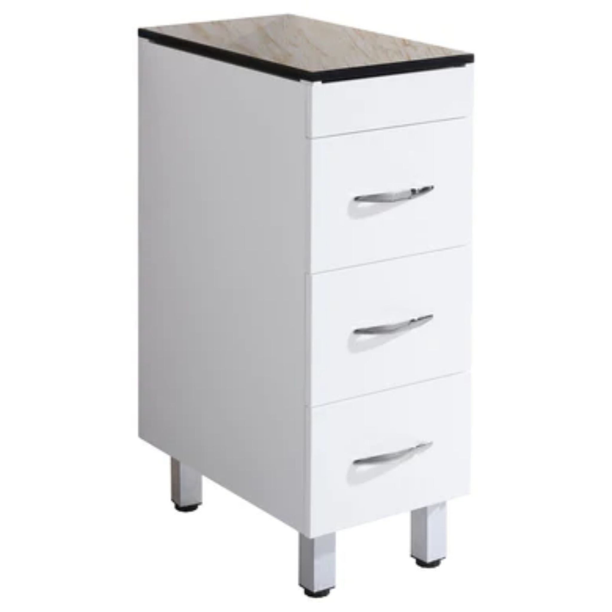 LessCare, LessCare 12" White Vanity Drawer Base Cabinet - Style 4