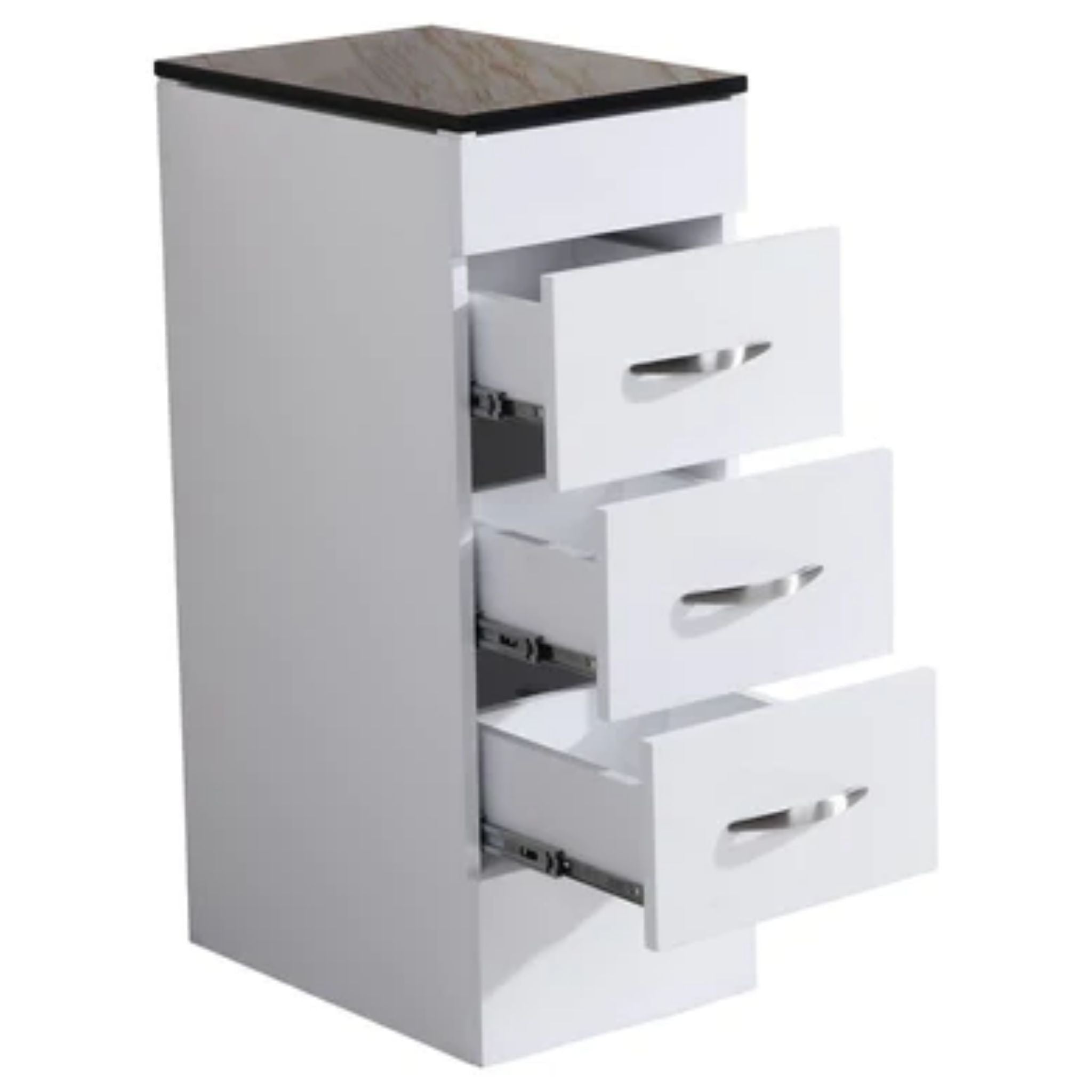 LessCare, LessCare 12" White Vanity Drawer Base Cabinet - Style 5