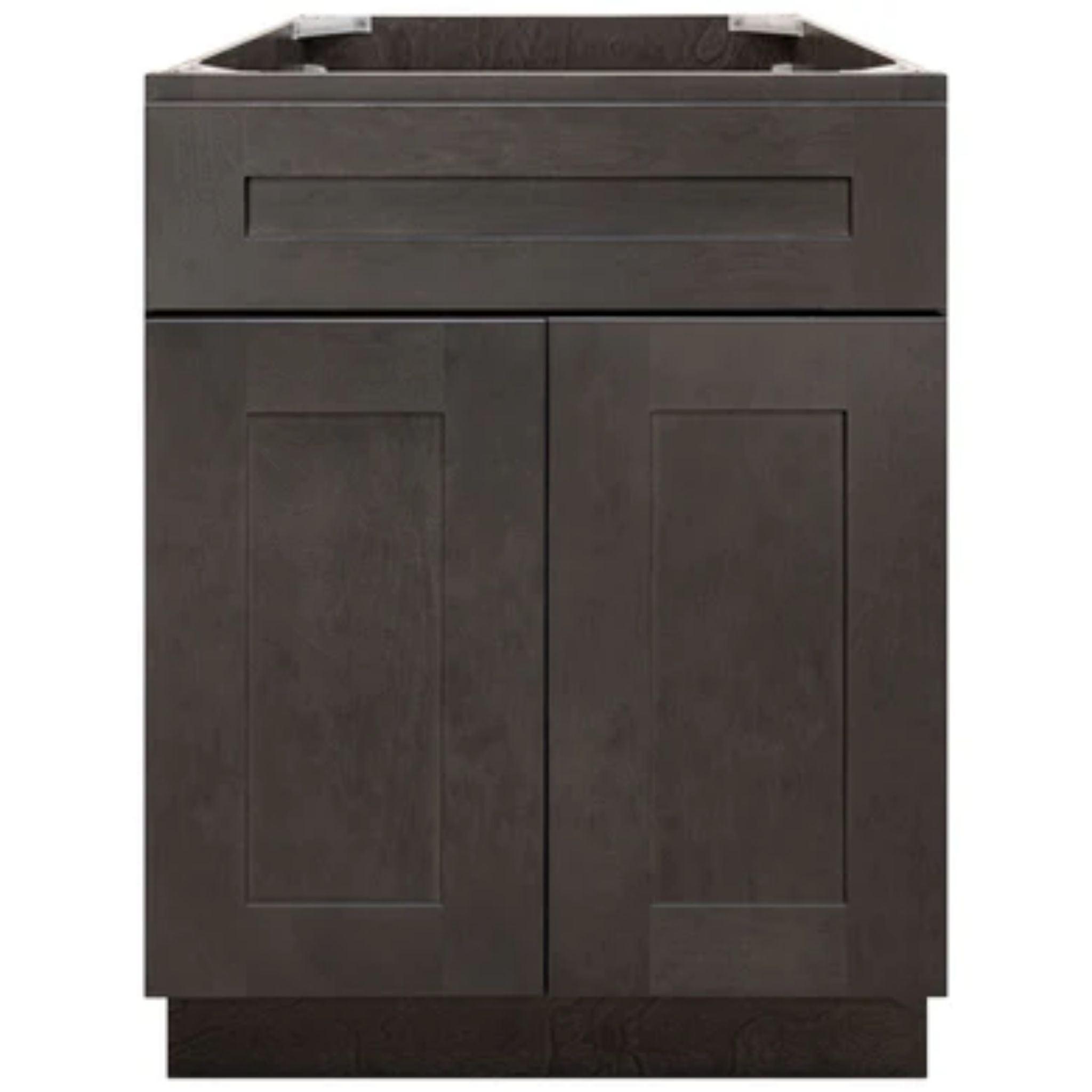 LessCare, LessCare 12" x 34.5" x 21" Espresso Shaker Vanity Drawer Base Cabinet