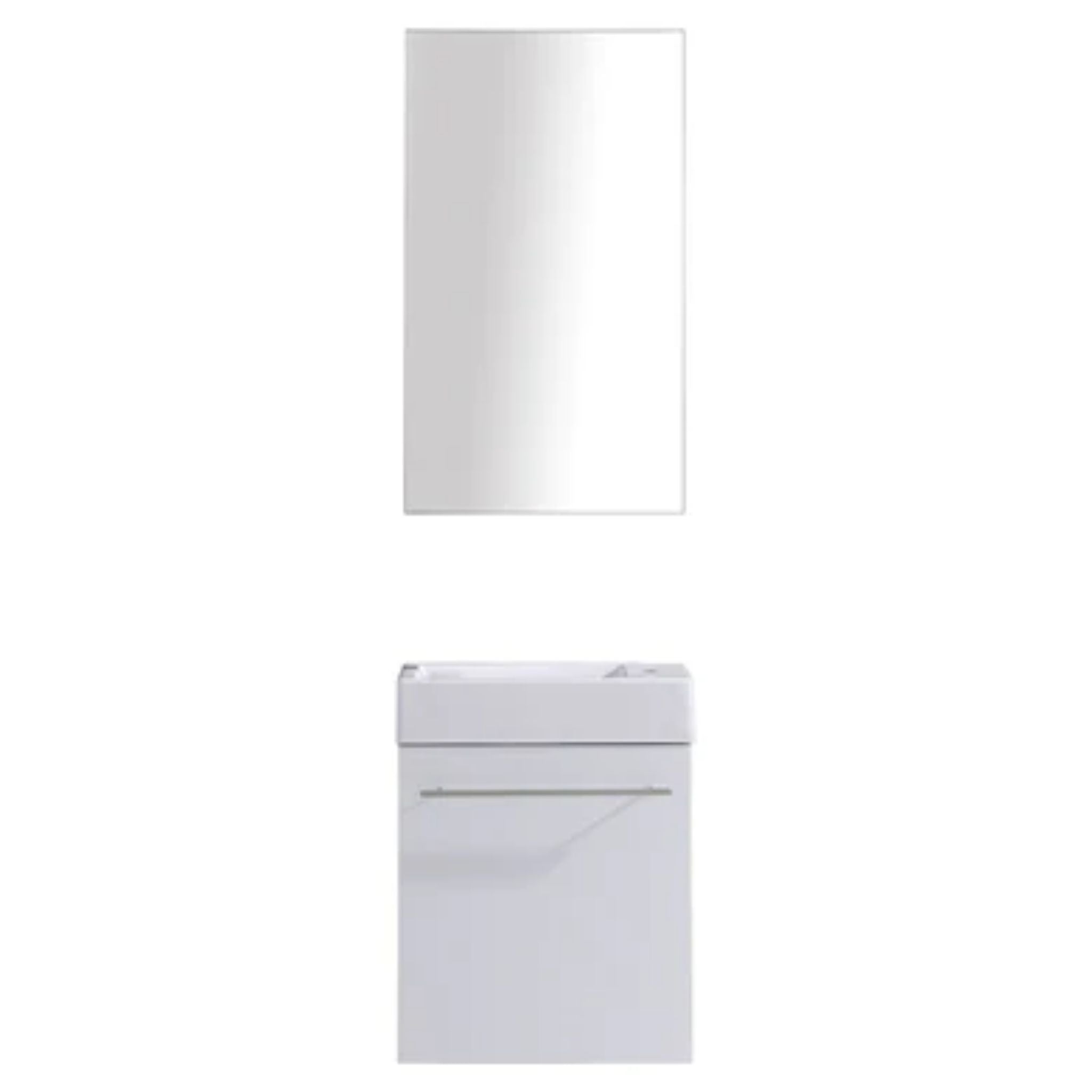 LessCare, LessCare 17" White Vanity Cabinet Modern