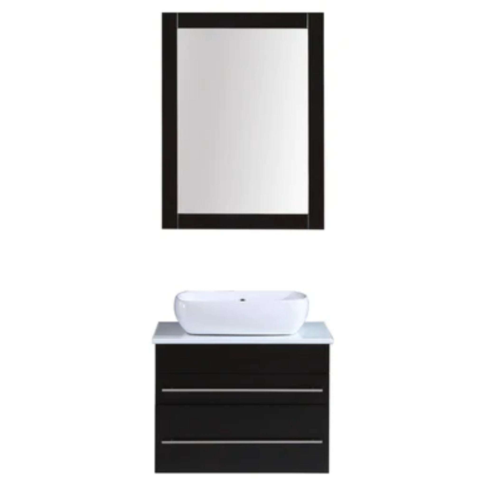 LessCare, LessCare 24" Espresso Vanity Cabinet Modern