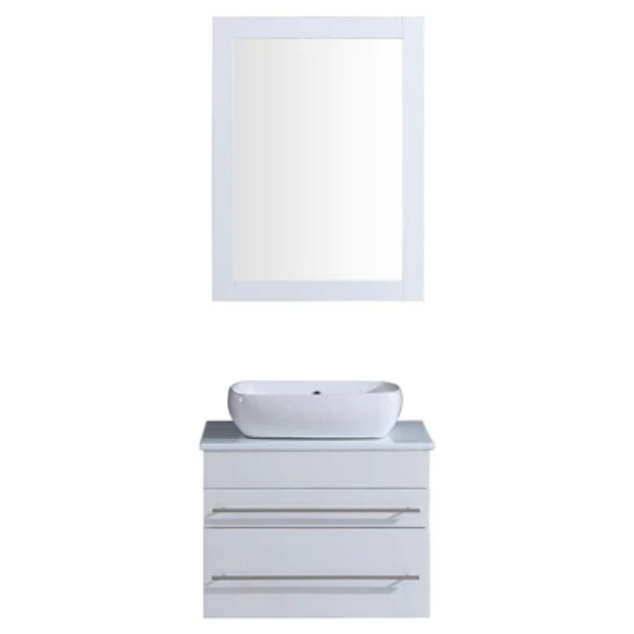 LessCare, LessCare 24" White Vanity Cabinet Modern