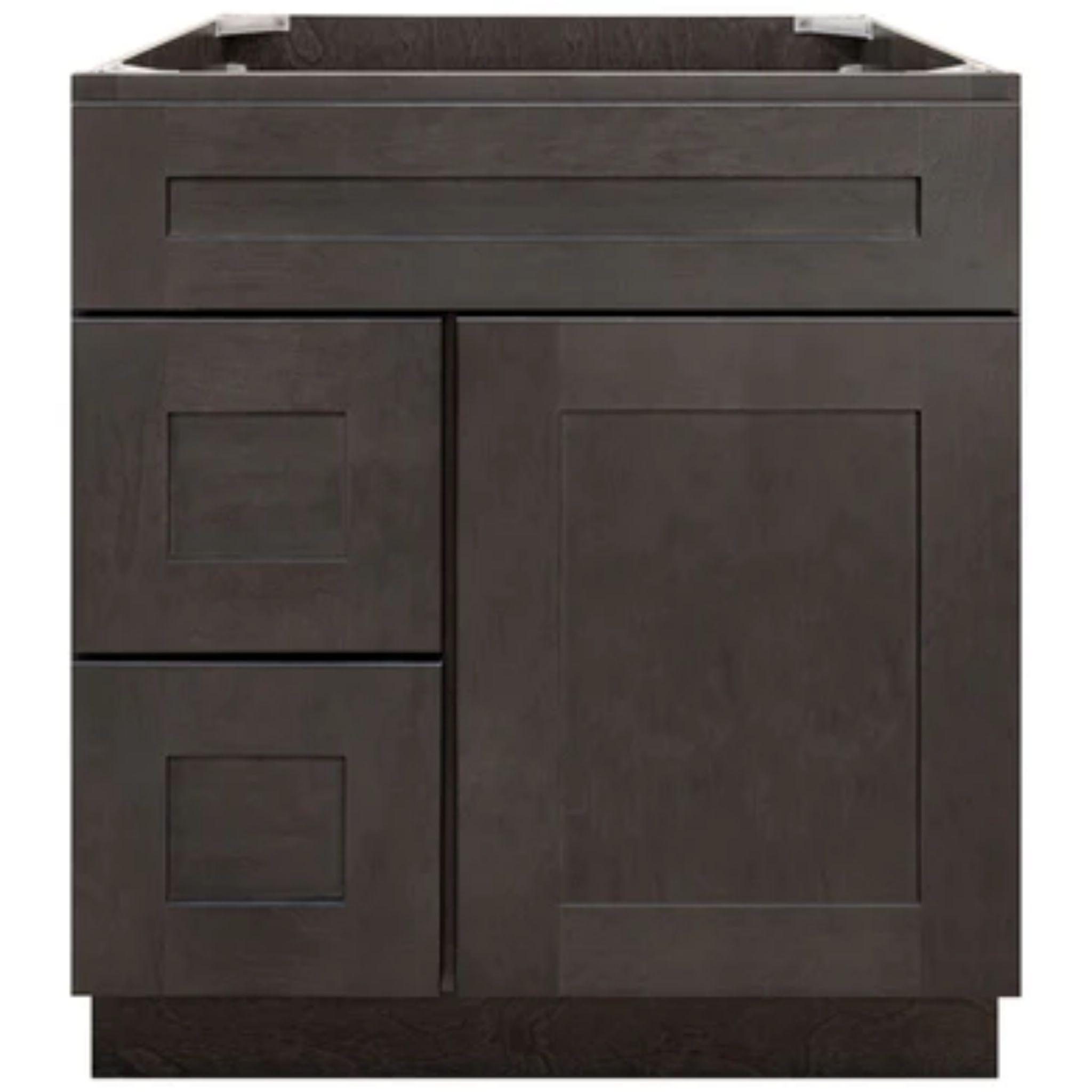 LessCare, LessCare 24" x 34.5" x 21" Espresso Shaker Vanity Sink Base Cabinet