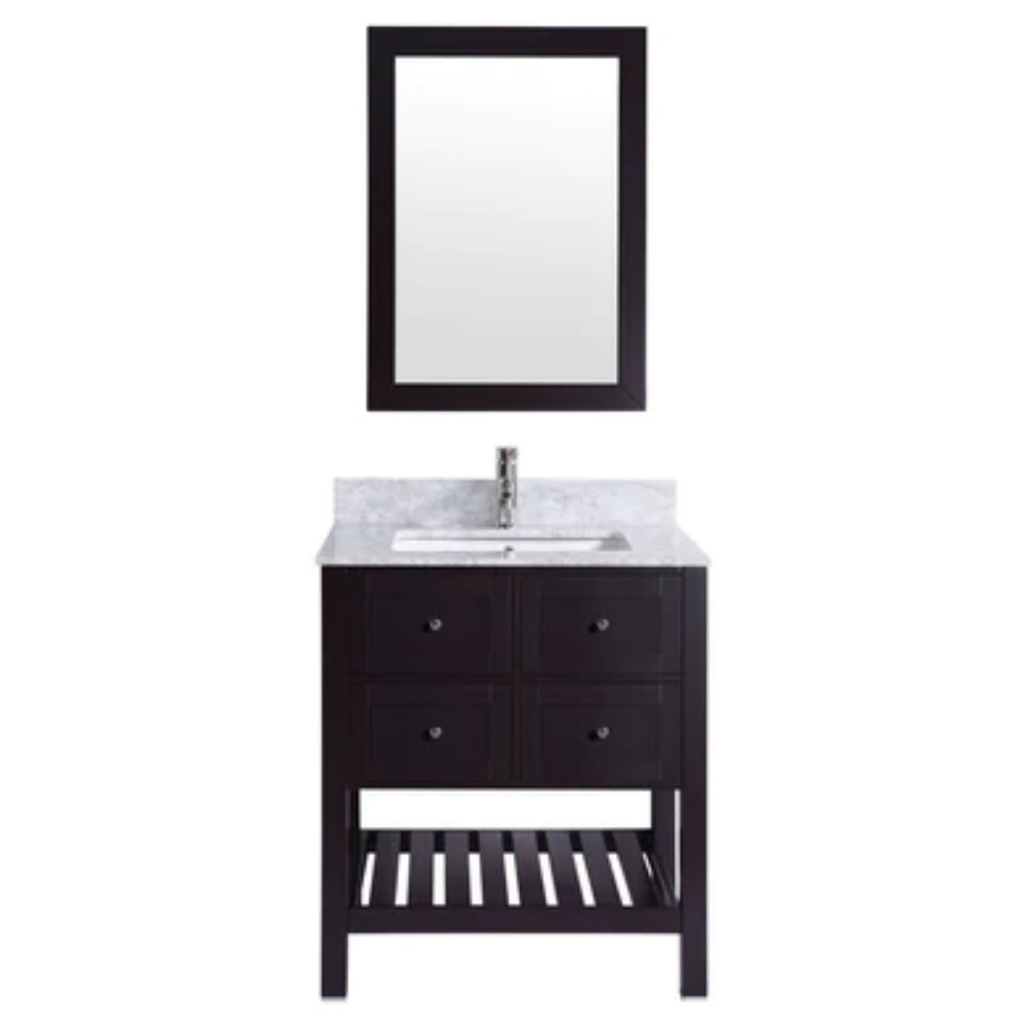 LessCare, LessCare 29" Espresso Vanity Cabinet Set