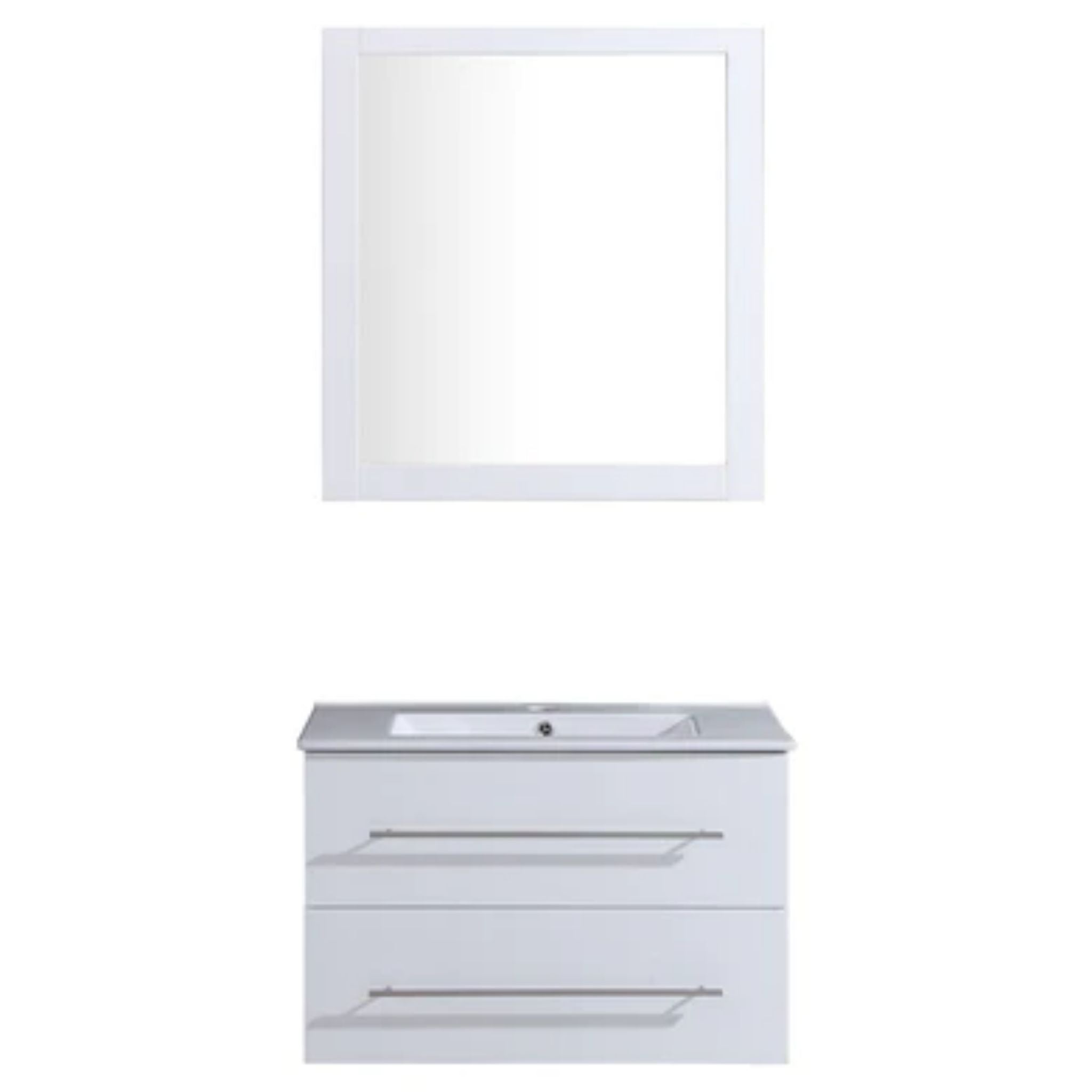 LessCare, LessCare 29" White Vanity Cabinet Modern