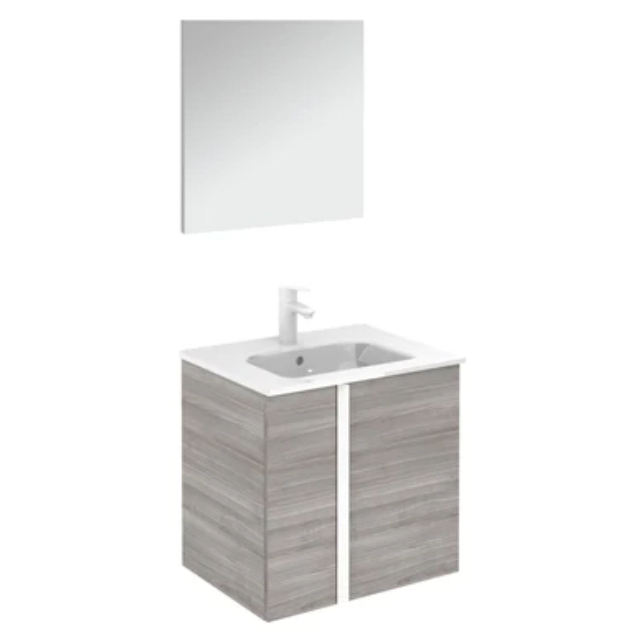 LessCare, LessCare Onix+ by Royo 24" Sandy Grey Modern Wall-Mount Vanity Cabinet