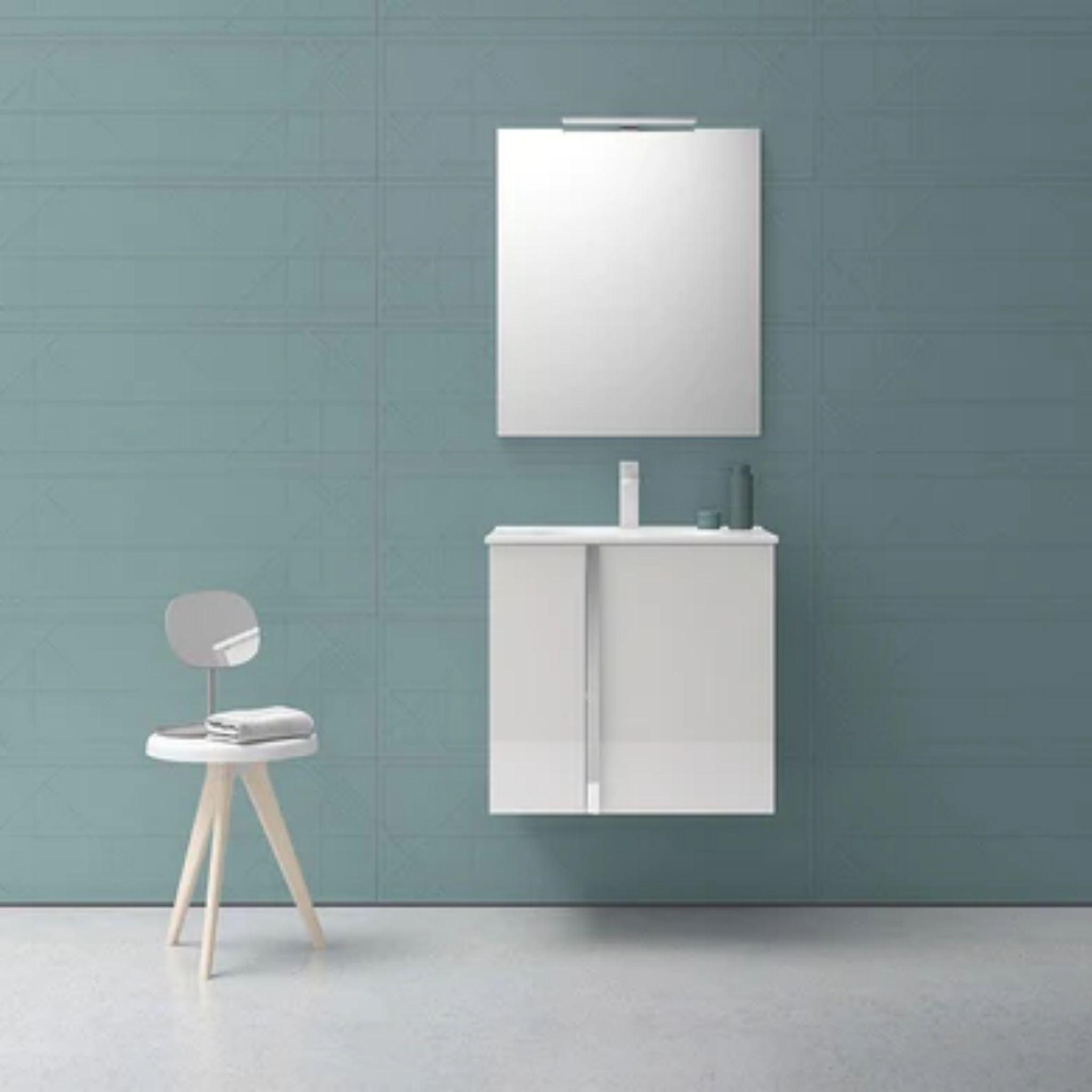 LessCare, LessCare Onix+ by Royo 24" White Modern Wall-Mount Vanity Cabinet