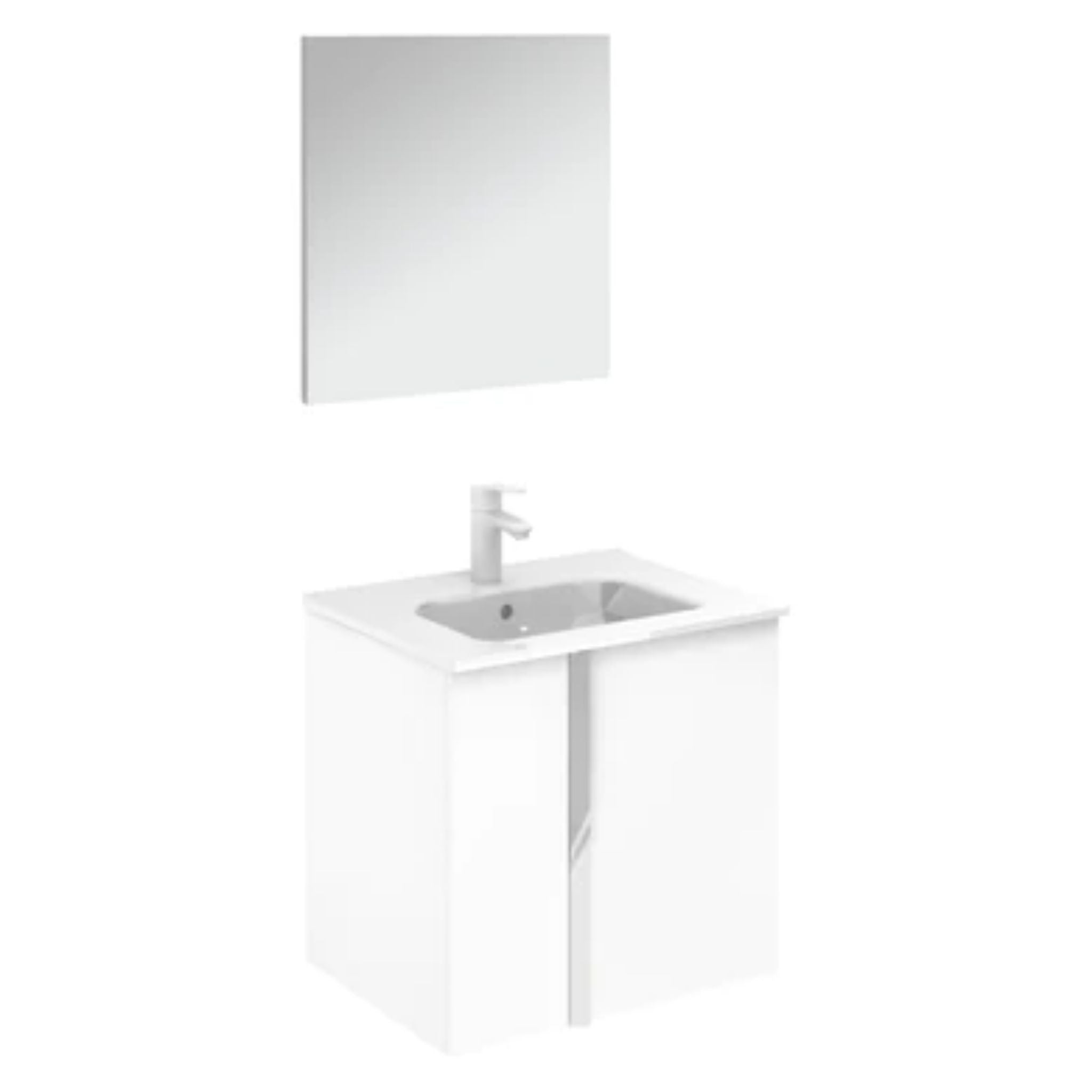 LessCare, LessCare Onix+ by Royo 24" White Modern Wall-Mount Vanity Cabinet