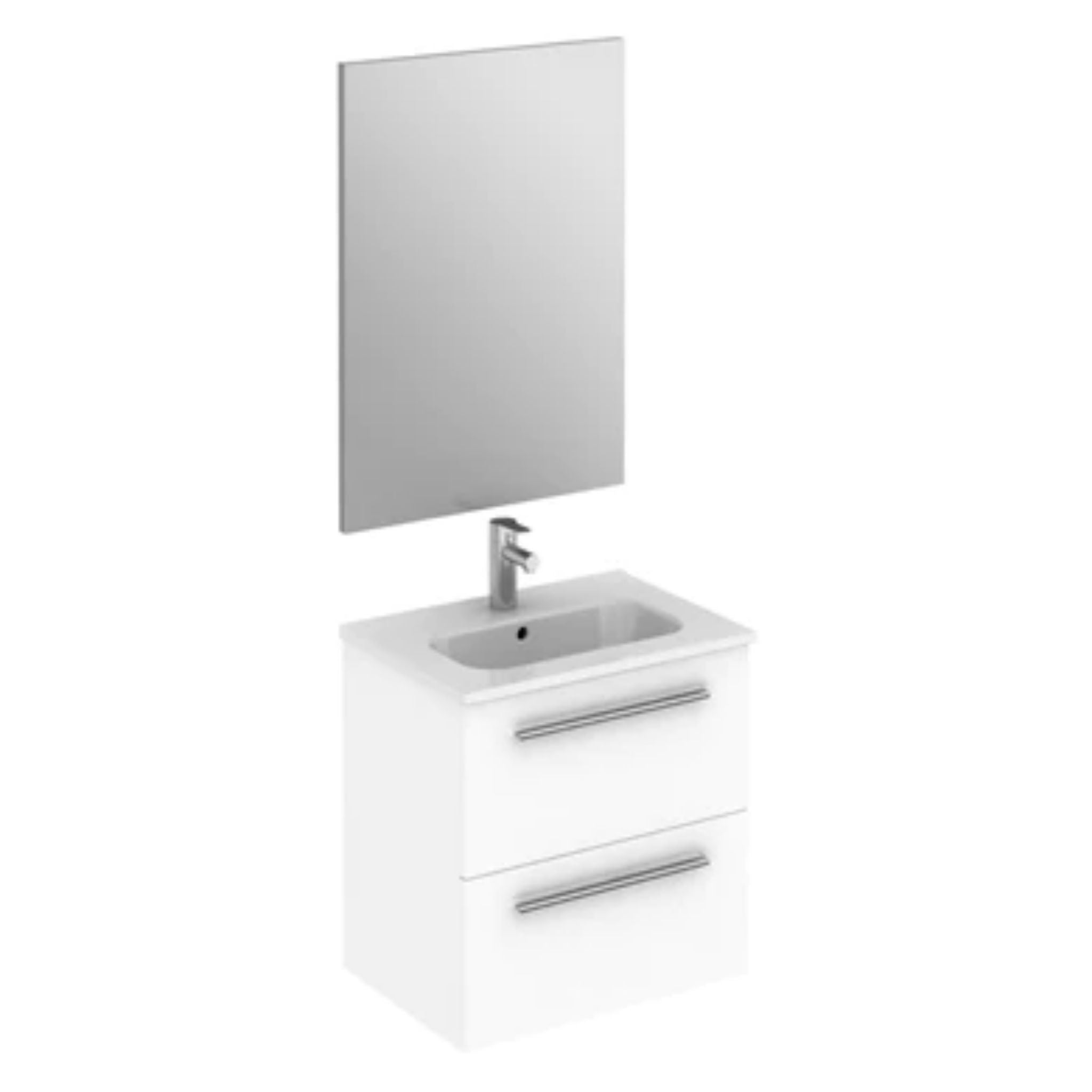 LessCare, LessCare Street by Royo 20" White Modern Wall-Mount 2 Drawers Vanity Set