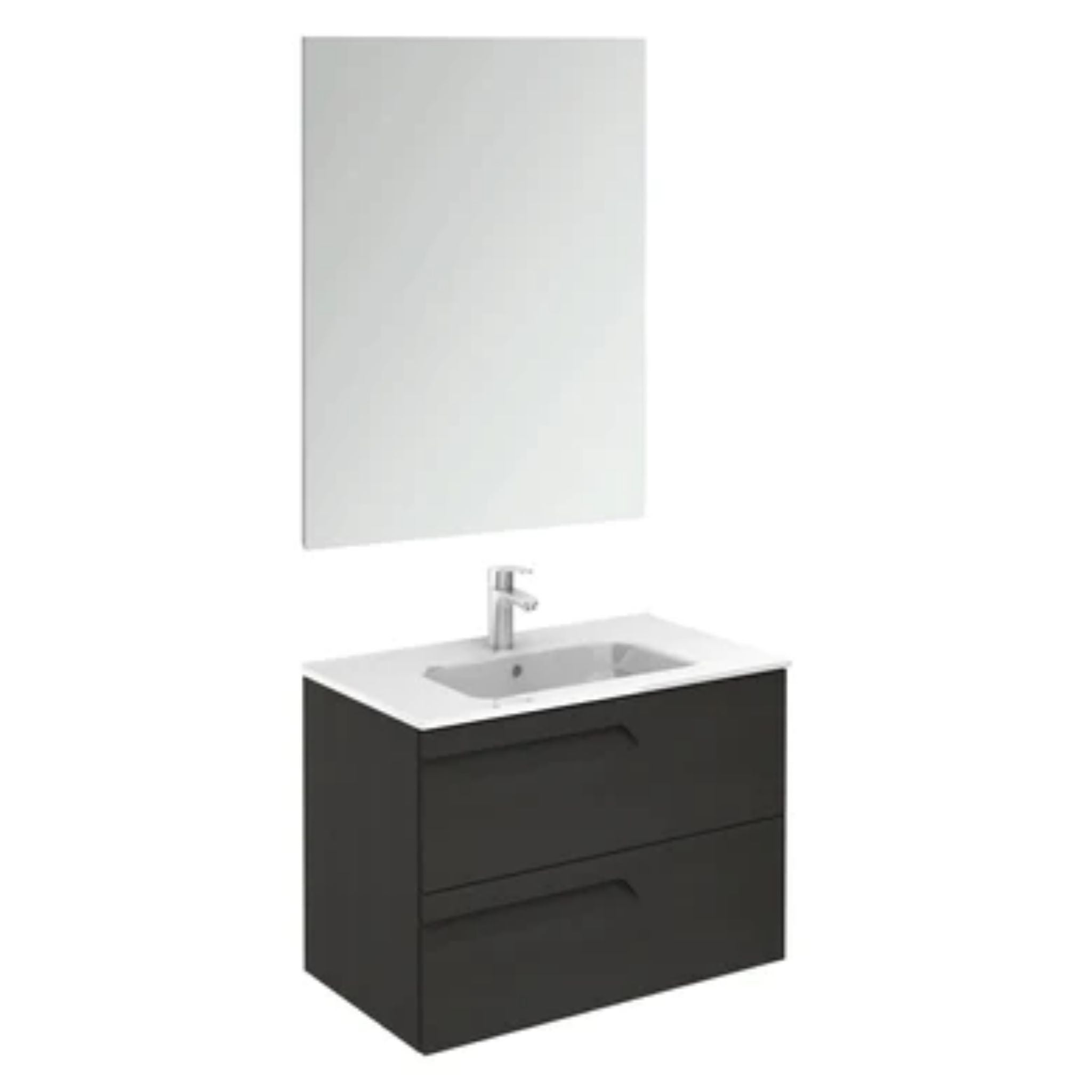 LessCare, LessCare Vitale by Royo 32" Nature Grey Modern Wall-Mount 2 Drawers Vanity Cabinet