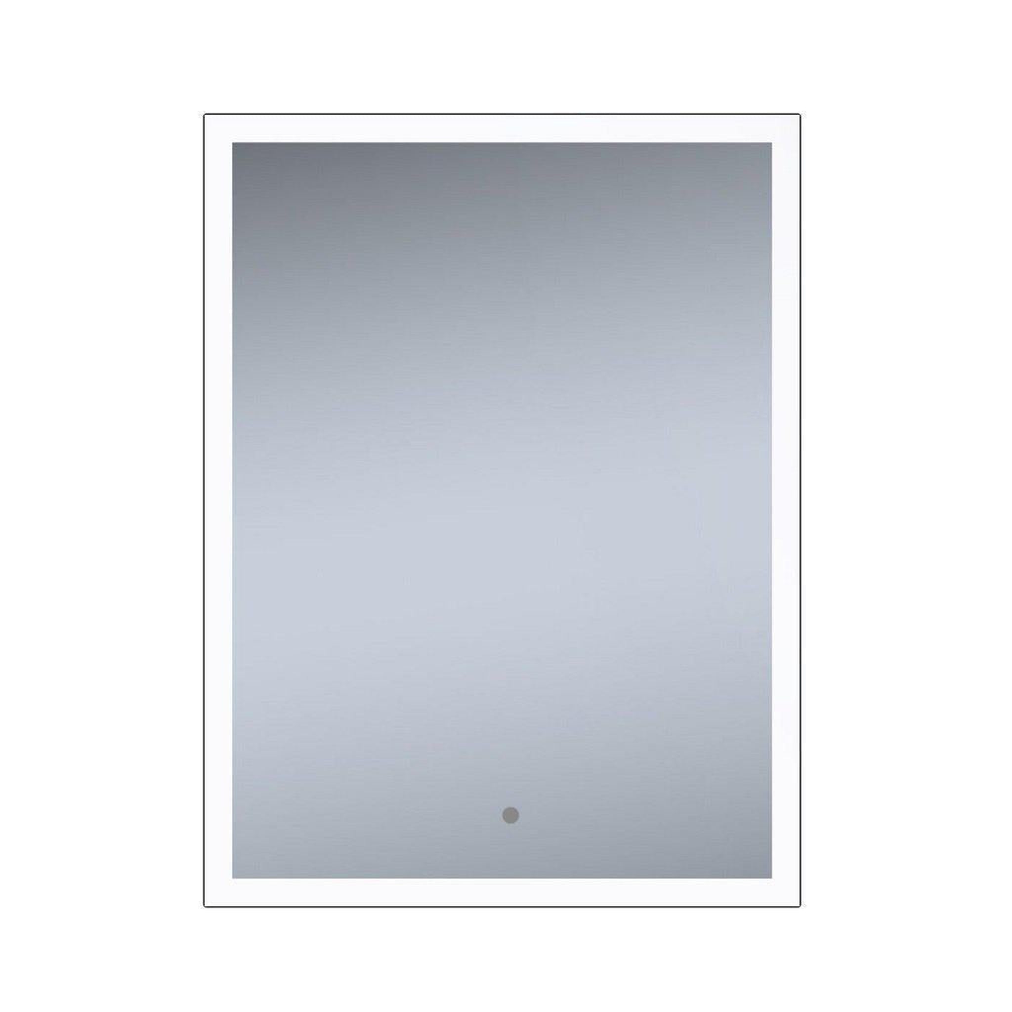 Lighted Impressions, Lighted Impressions Aster 24" x 32" Rectangular Frameless Wall-Mounted LED Mirror With Dimmable Touch Sensor