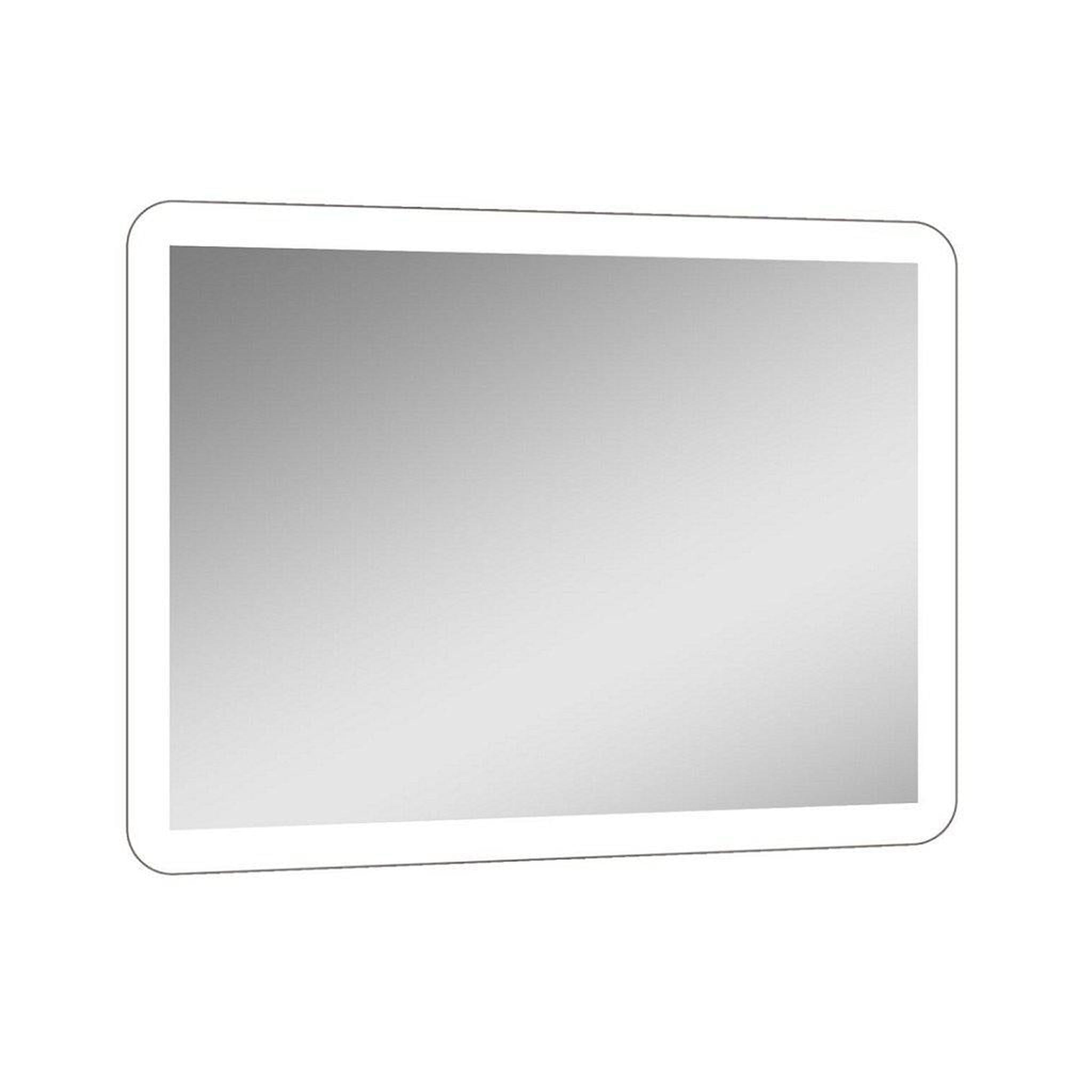 Lighted Impressions, Lighted Impressions Blazer 32" x 24" Rectangular Frameless Wall-Mounted LED Mirror With 3-Section Rocker Switch