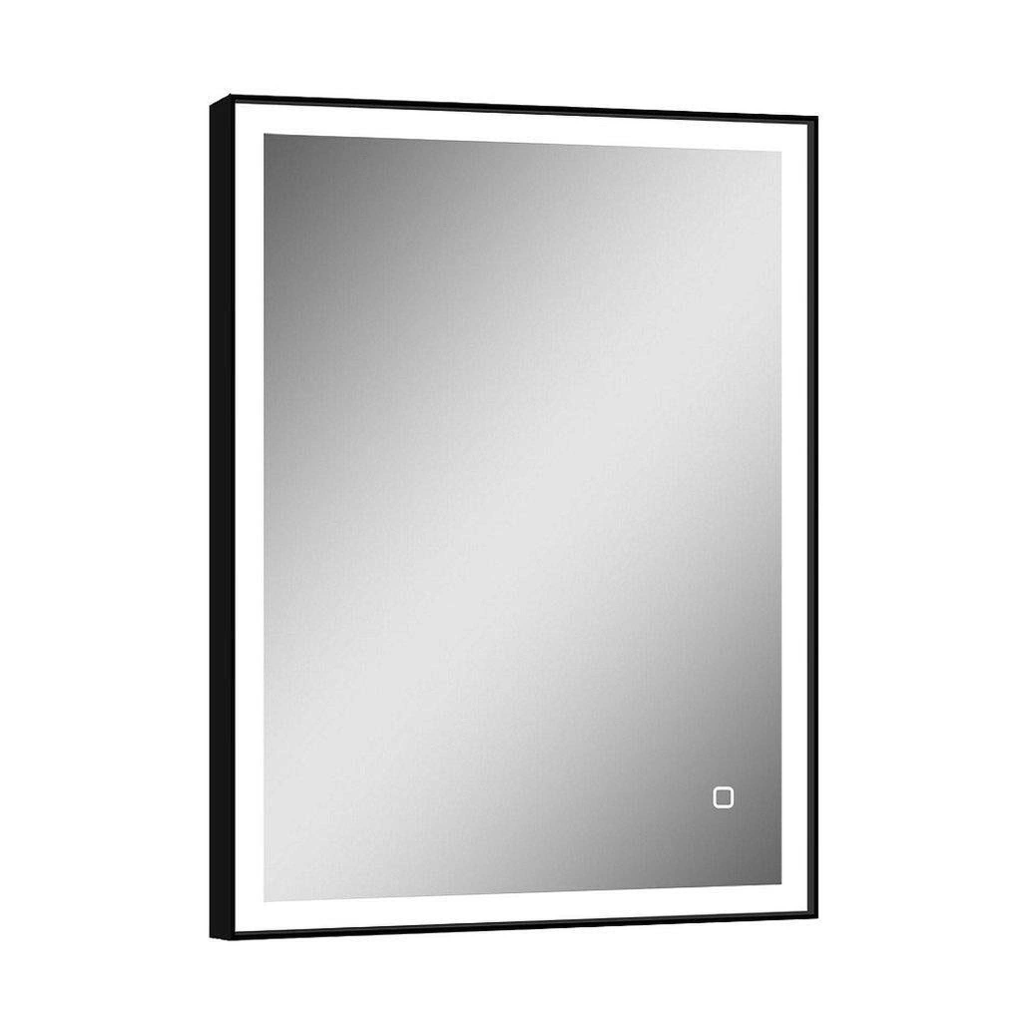 Lighted Impressions, Lighted Impressions Caspian 30" x 36" Rectangular Framed Wall-Mounted LED Mirror With Dimmable Touch Sensor