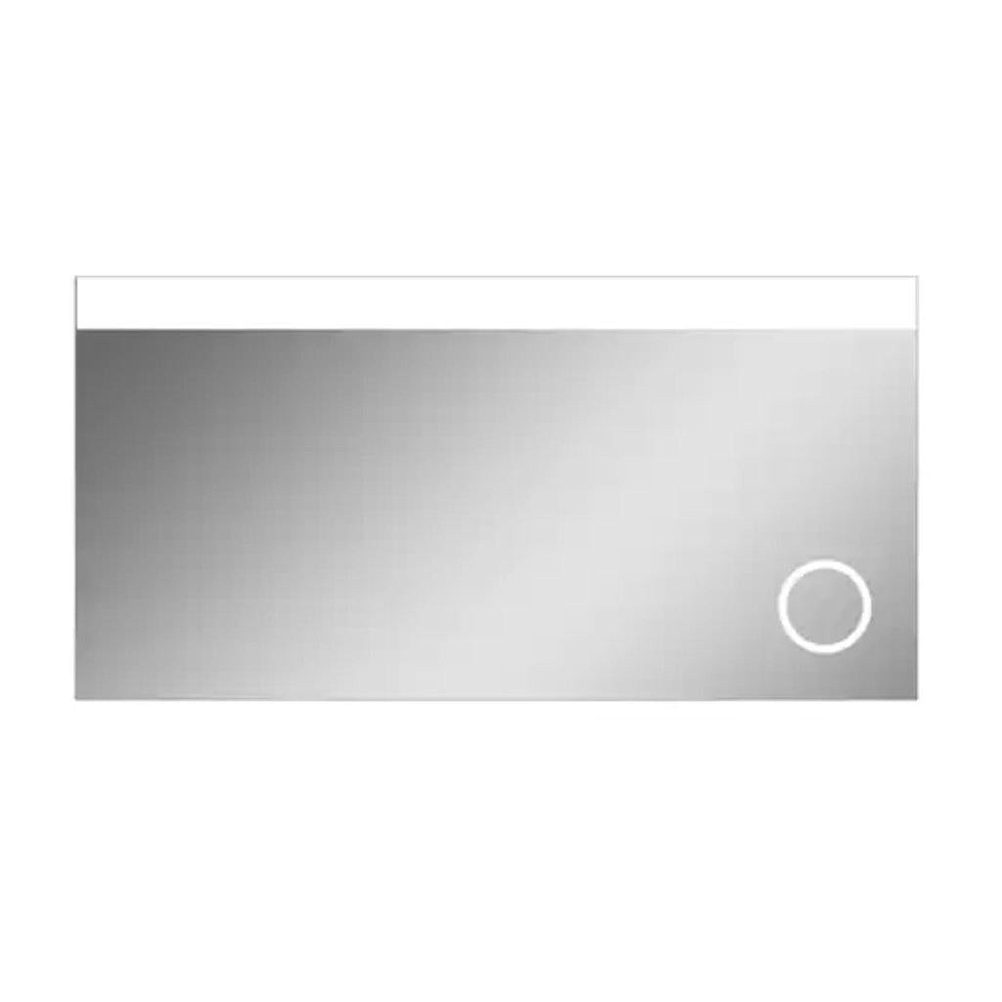 Lighted Impressions, Lighted Impressions Grande 48" x 24" Rectangular Frameless Wall-Mounted LED Mirror With Touch Sensor & 3X Magnifier