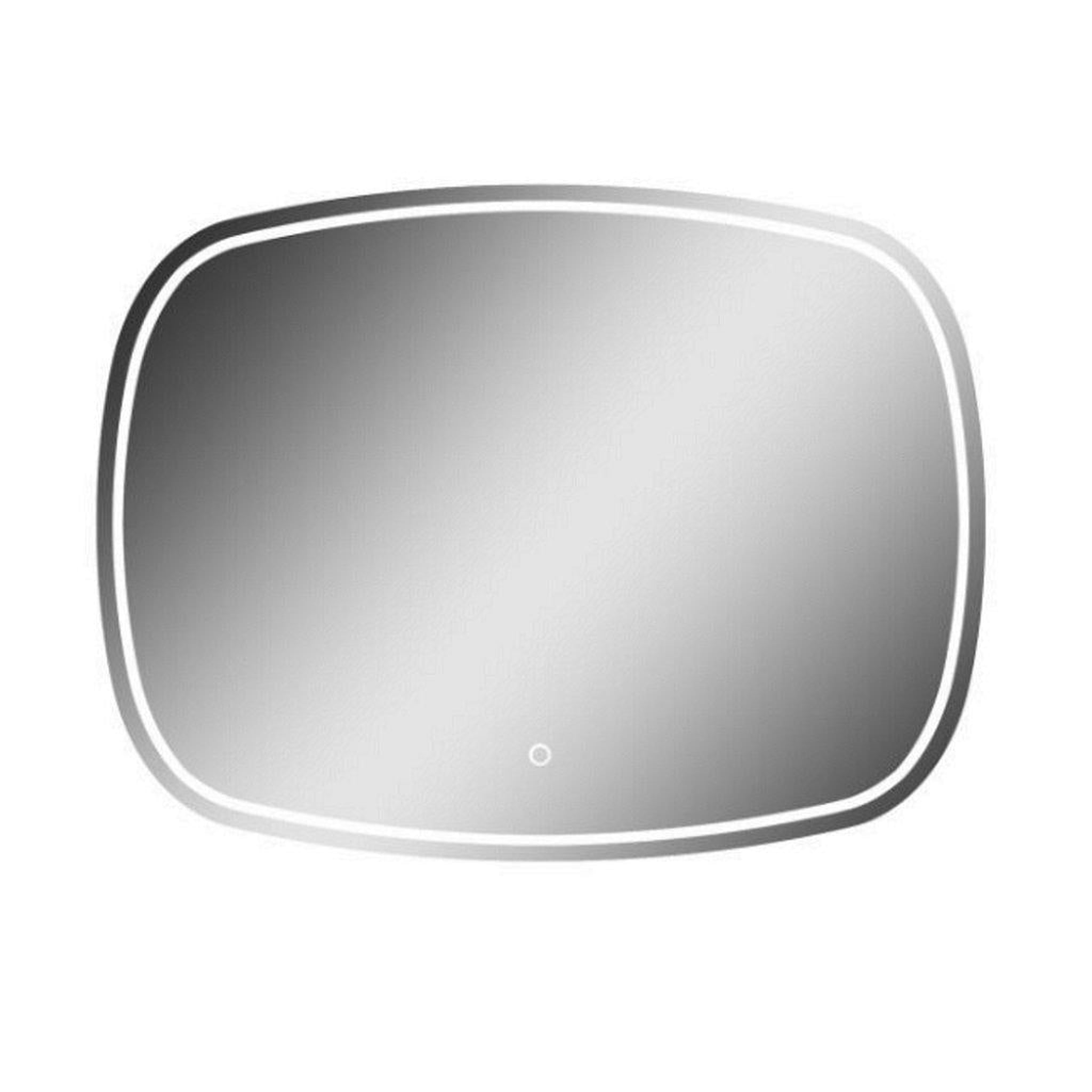 Lighted Impressions, Lighted Impressions Magnum 32" x 24" Oval Frameless Wall-Mounted LED Mirror With Touch Sensor