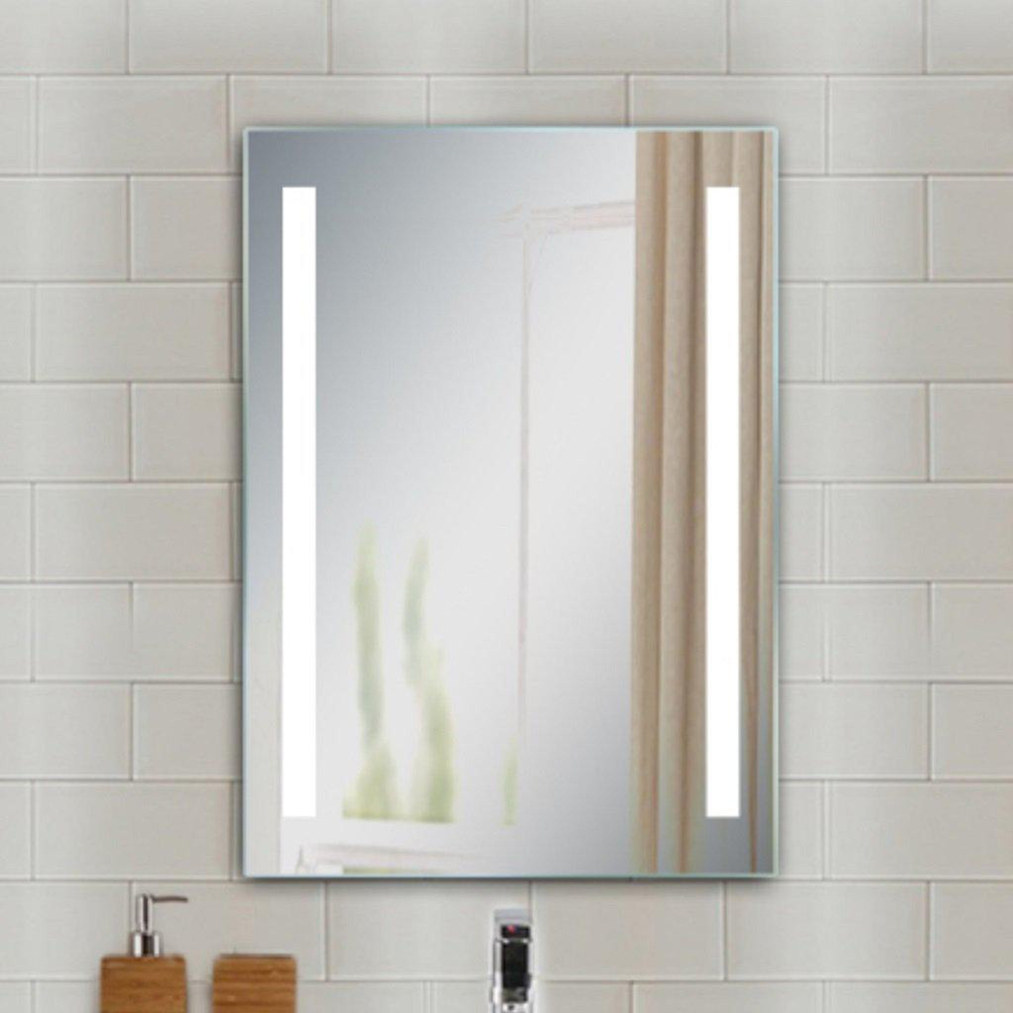 Lighted Impressions, Lighted Impressions Maxx 20" x 28" Rectangular Frameless Wall-Mounted LED Mirror With 3-Way Rocker Switch