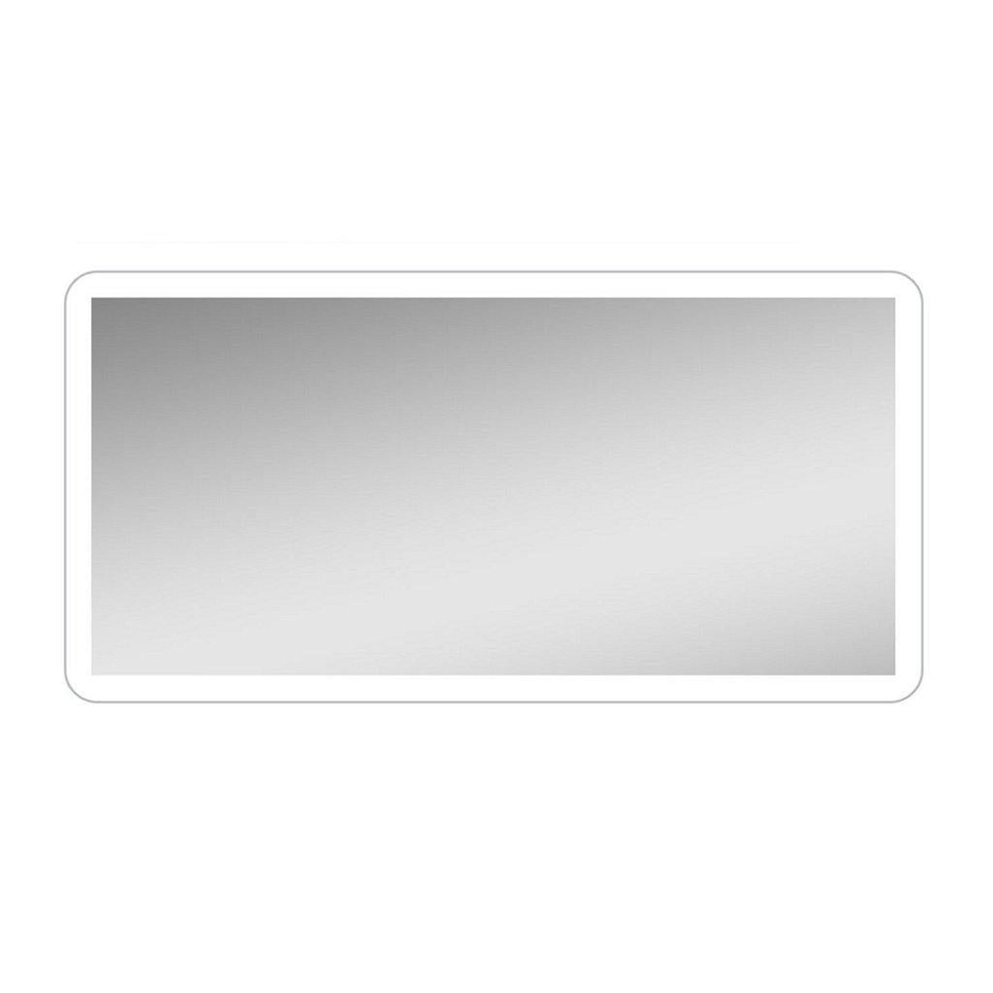 Lighted Impressions, Lighted Impressions Ruth 48" x 24" Rectangular Frameless Wall-Mounted LED Mirror With 3-Section Rocker Switch