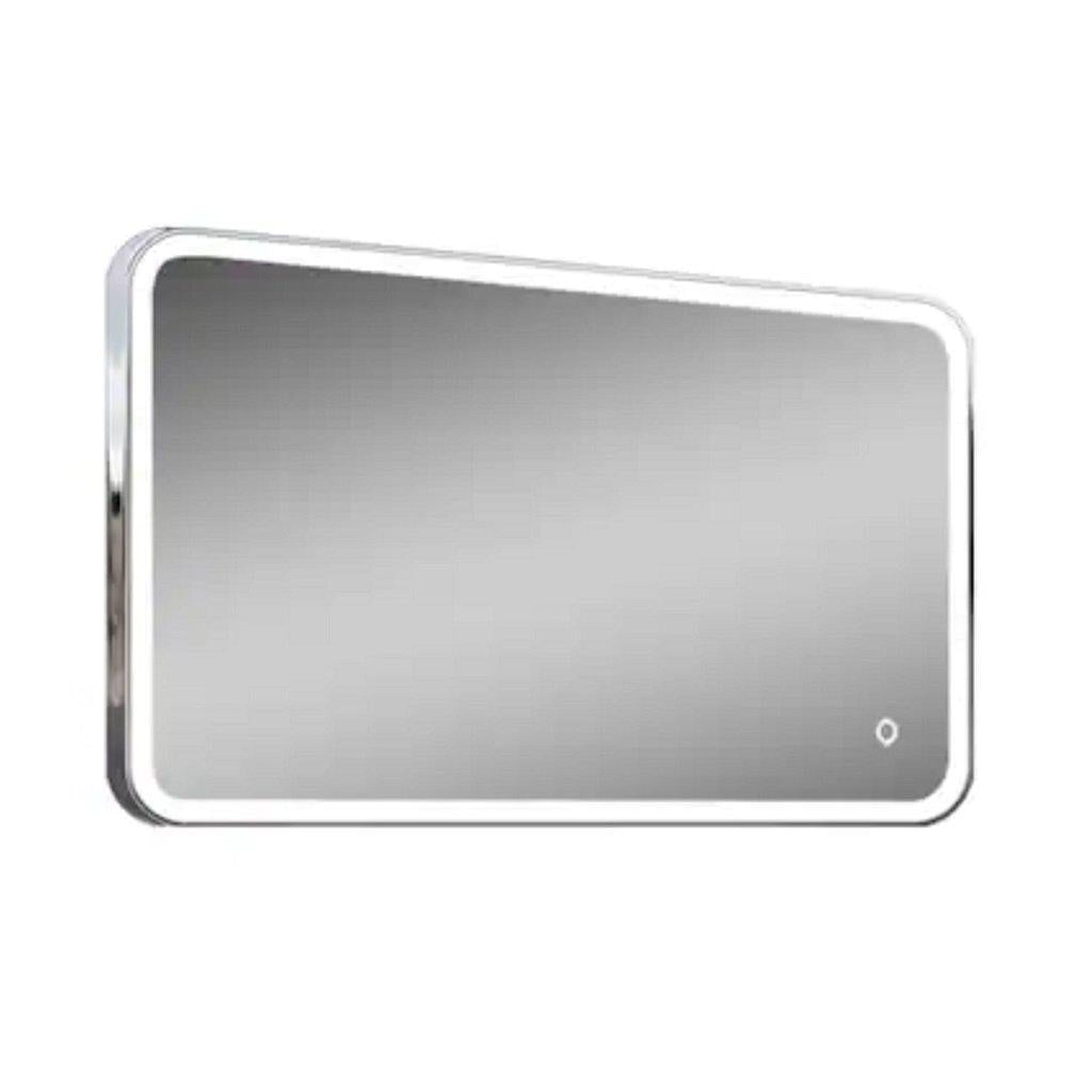 Lighted Impressions, Lighted Impressions Saffron 32.5" x 19.687" Rectangular Framed Wall-Mounted LED Mirror With Touch Sensor