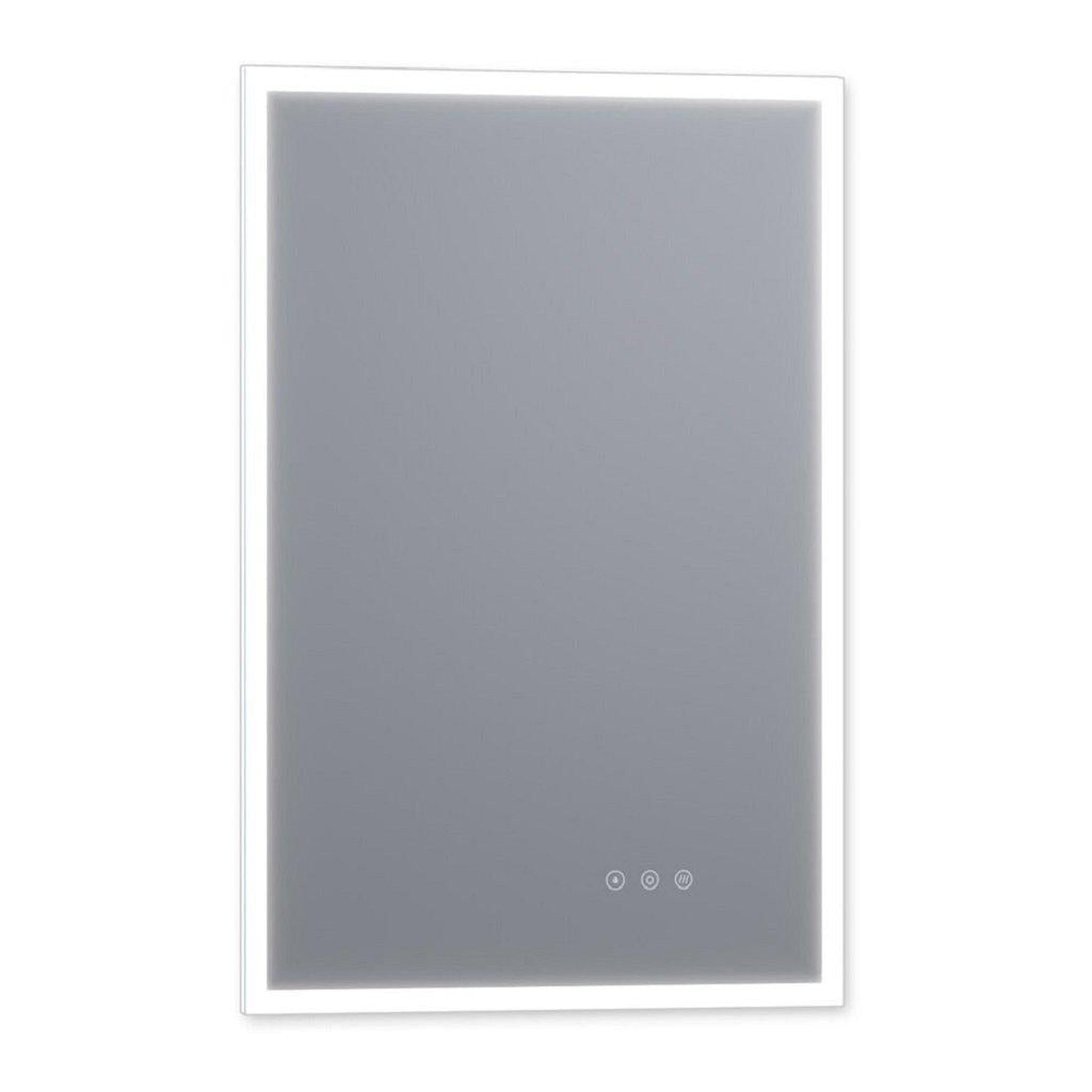 Luxaar, Luxaar Lucent 24" x 36" Wall-Mounted LED Vanity Mirror With Color Changer, Memory Dimmer & Defogger