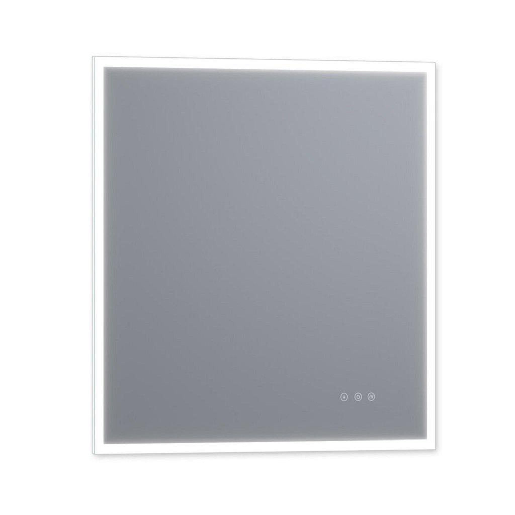 Luxaar, Luxaar Lucent 34" x 36" Wall-Mounted LED Vanity Mirror With Color Changer, Memory Dimmer & Defogger