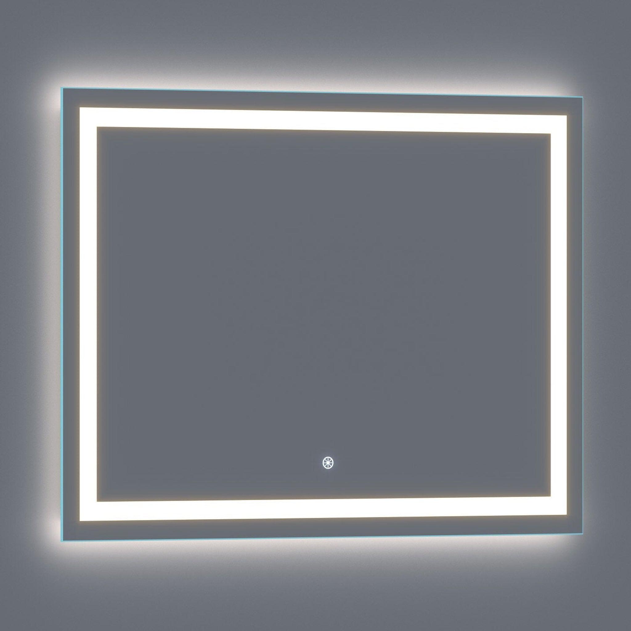 Luxaar, Luxaar Lumina 48" x 36" LED Lighted Vanity Mirror With Built-in Dimmer and Anti-Fog