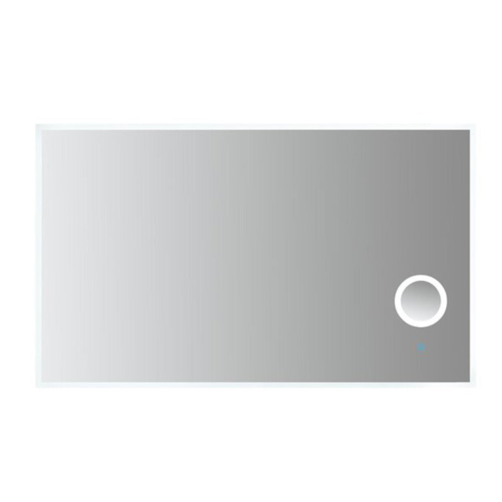 Luxaar, Luxaar Moderna 60" x 36" LED Mirror With Built-in 3x Magnifying Mirror, Memory Dimmer & Defogger