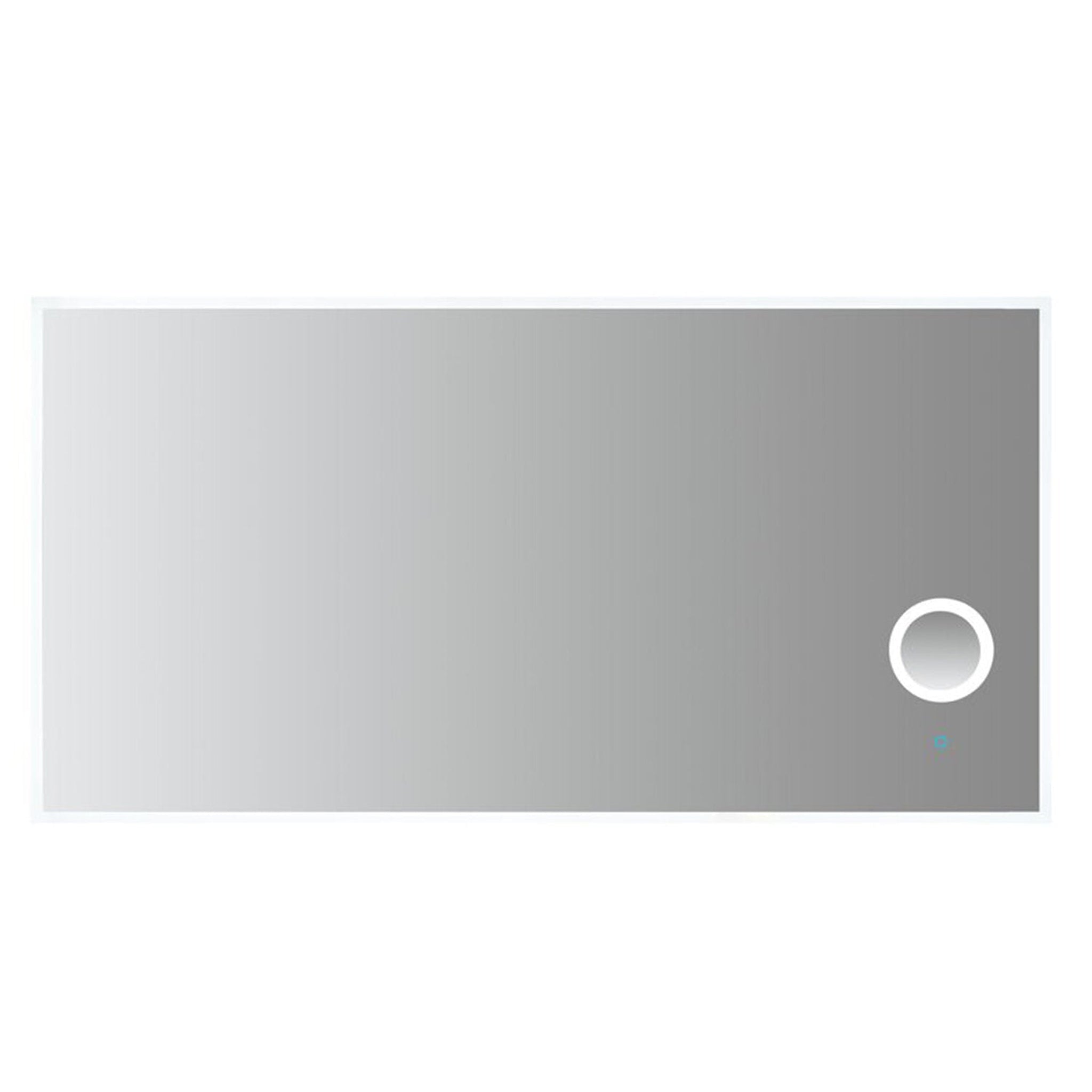 Luxaar, Luxaar Moderna 70" x 36" LED Mirror With Built-in 3x Magnifying Mirror, Memory Dimmer & Defogger