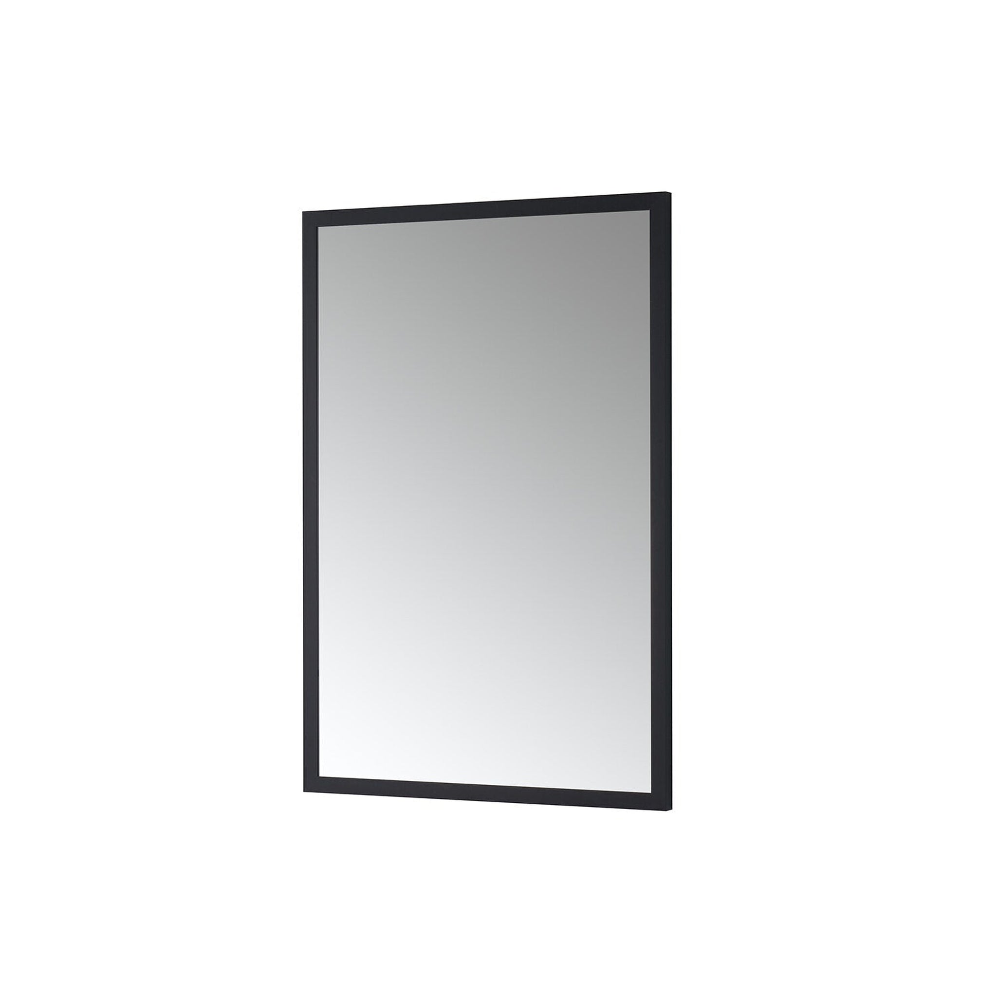 Luxaar, Luxaar Nuovo 24" x 36" Matte Black Wall-Mounted Framed Mirror