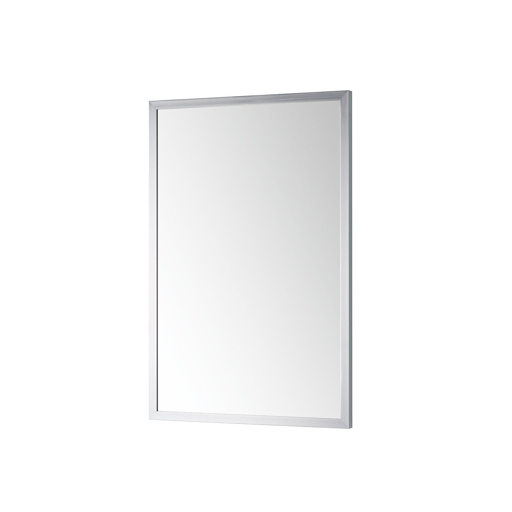 Luxaar, Luxaar Nuovo 24" x 36" Polished Chrome Wall-Mounted Framed Mirror