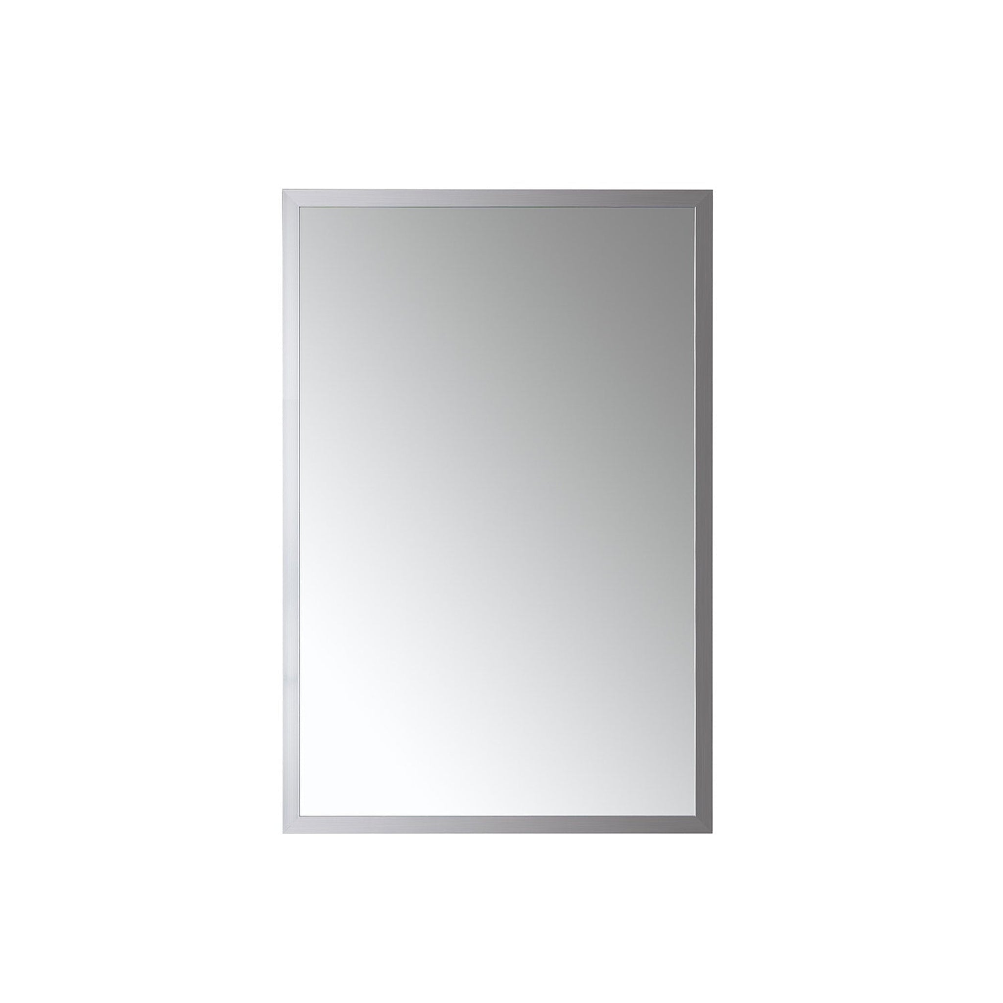 Luxaar, Luxaar Nuovo 24" x 36" Polished Chrome Wall-Mounted Framed Mirror