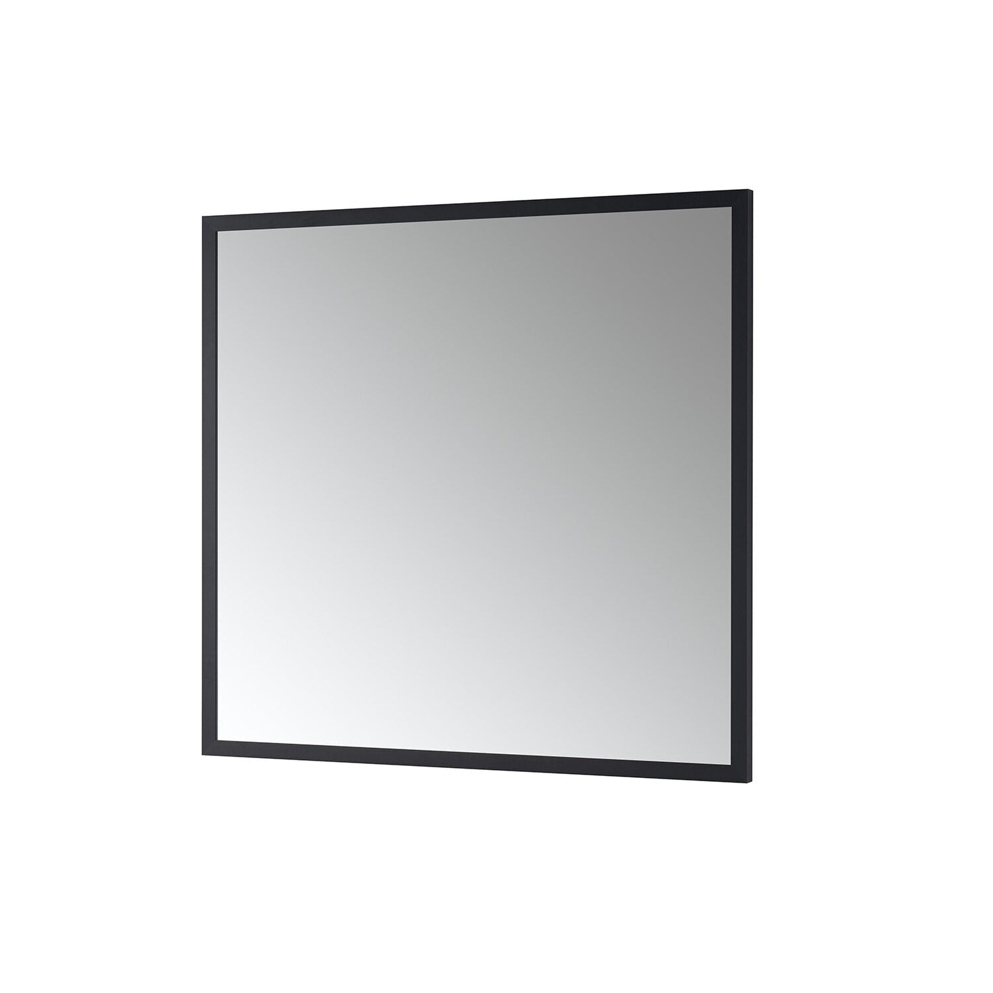 Luxaar, Luxaar Nuovo 34" x 36" Matte Black Wall-Mounted Framed Mirror