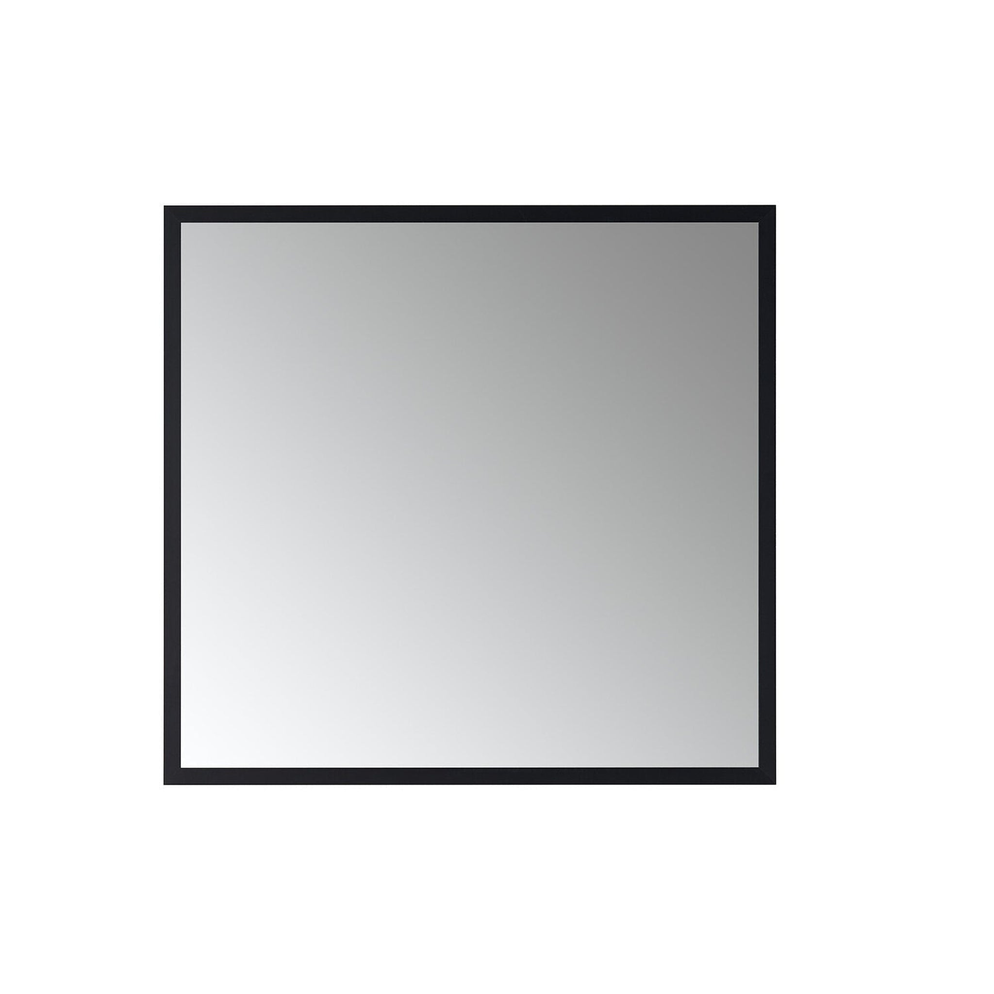 Luxaar, Luxaar Nuovo 34" x 36" Matte Black Wall-Mounted Framed Mirror