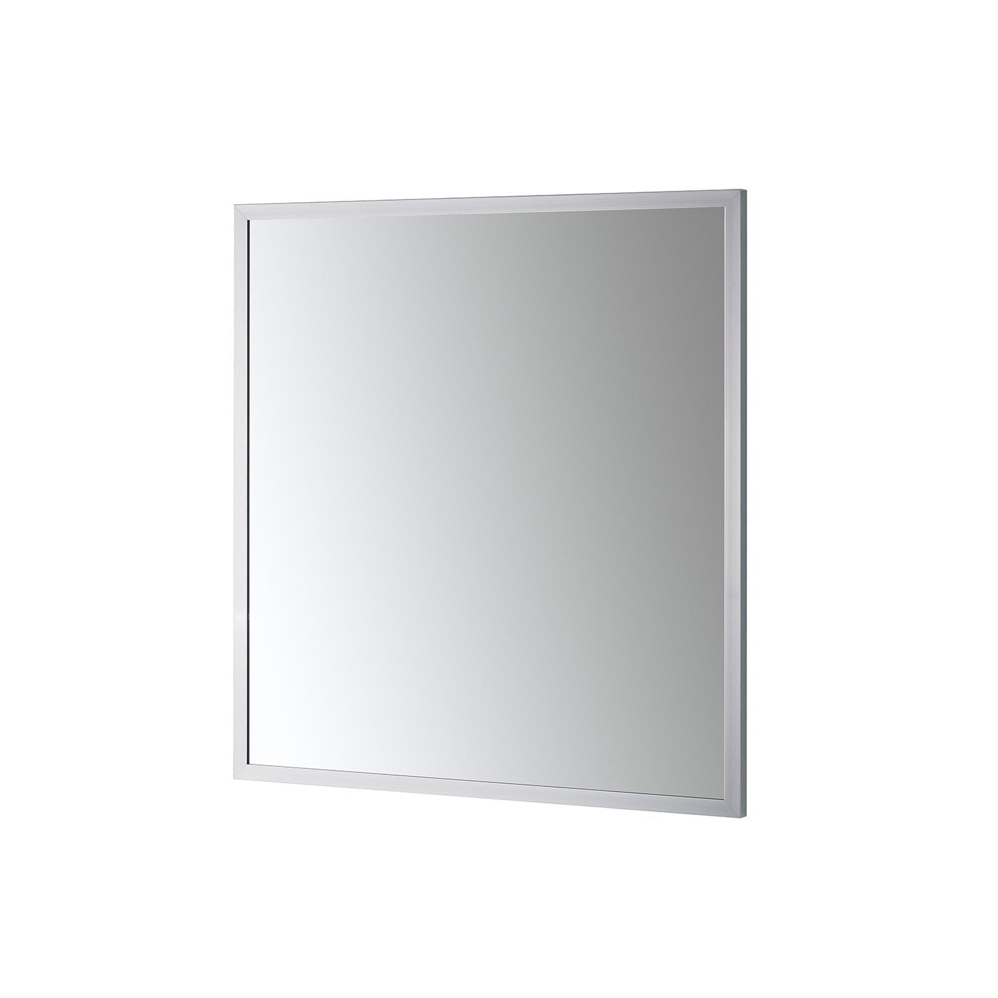 Luxaar, Luxaar Nuovo 34" x 36" Polished Chrome Wall-Mounted Framed Mirror