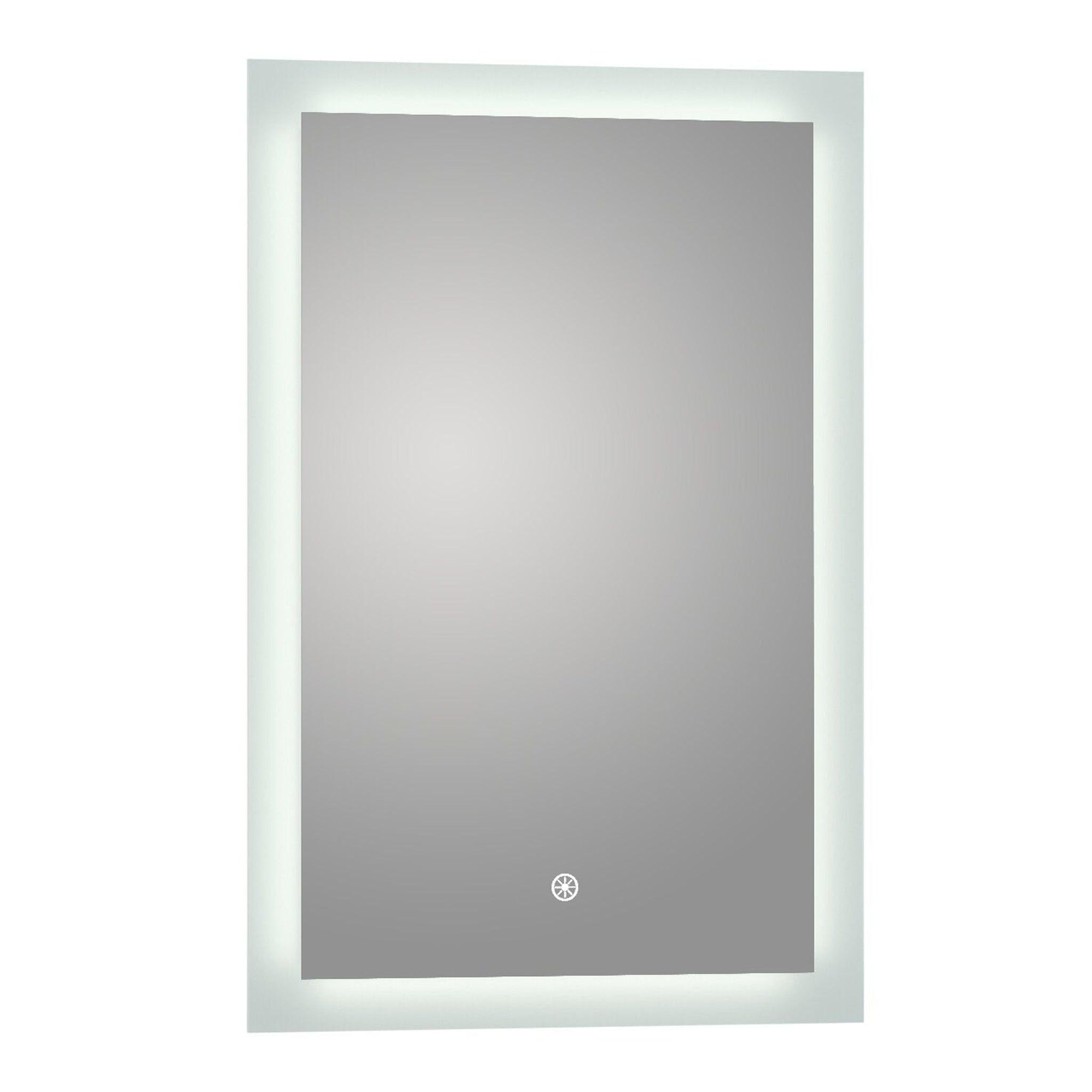 Luxaar, Luxaar Puralite 24" x 36" LED Wall-Mounted Backlit Vanity Mirror With Memory Dimmer