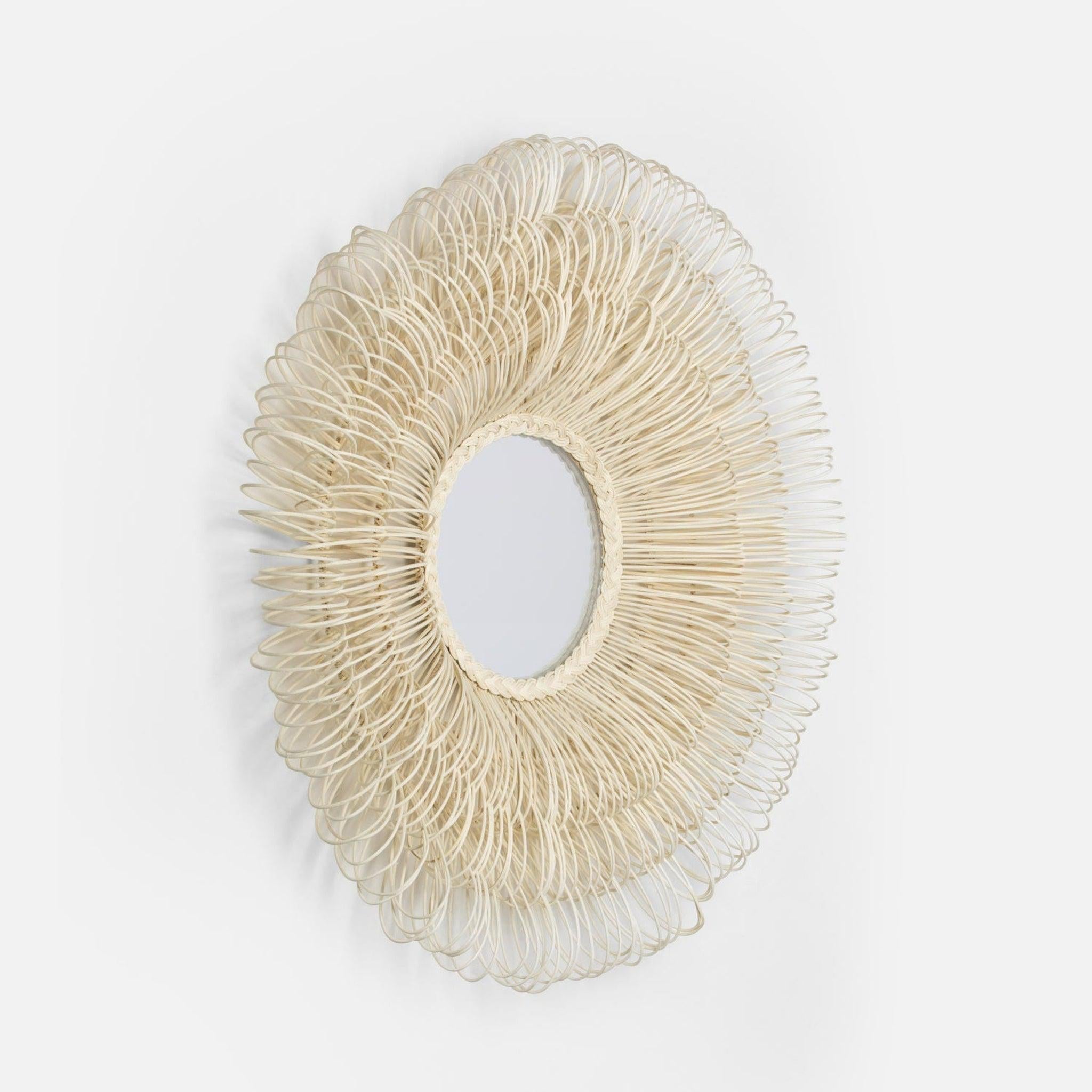 Made Goods, Made Goods Adeera 42" Round Natural White Cane Mirror