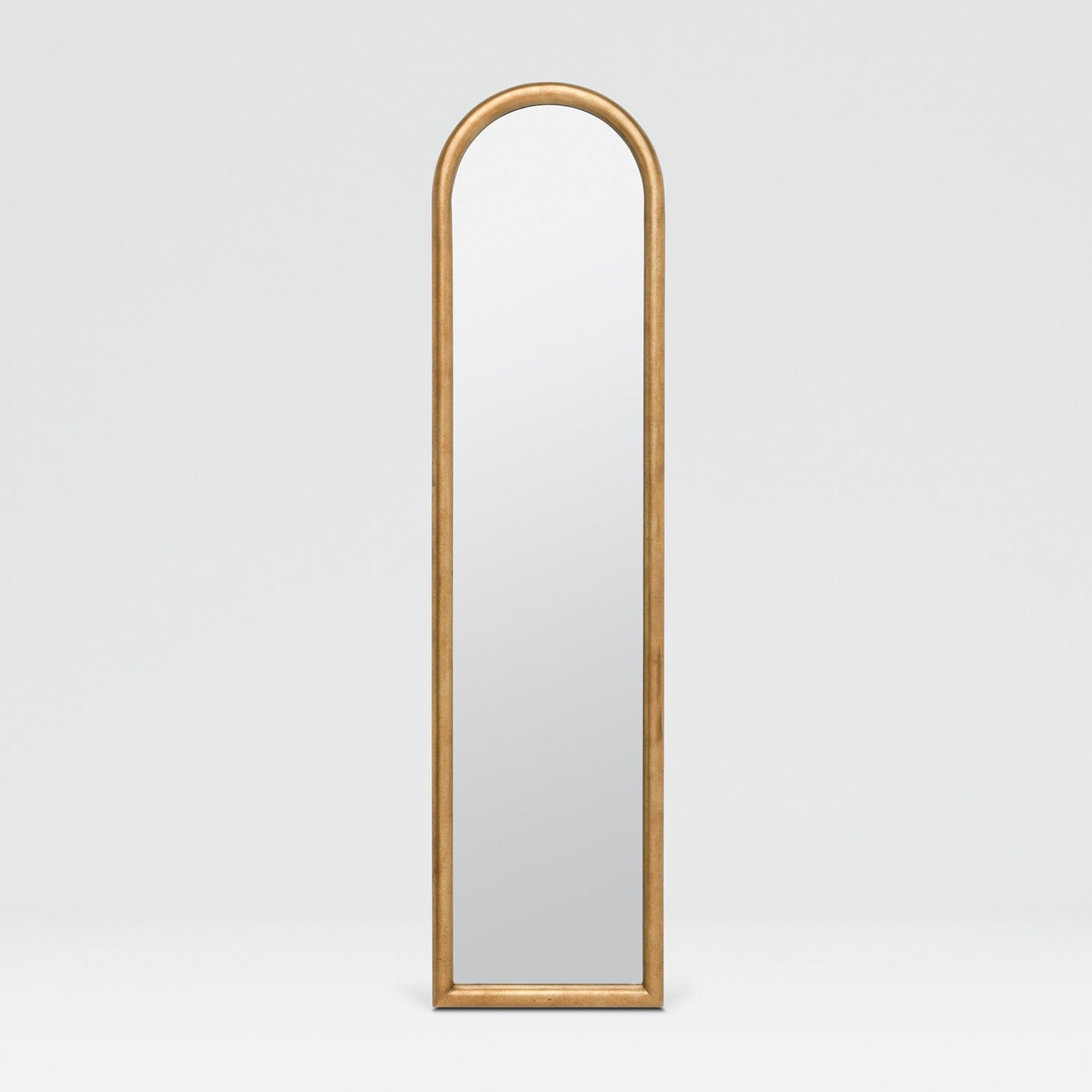 Made Goods, Made Goods Alexis 17" x 68" Arch Gold Leaf Wood Mirror