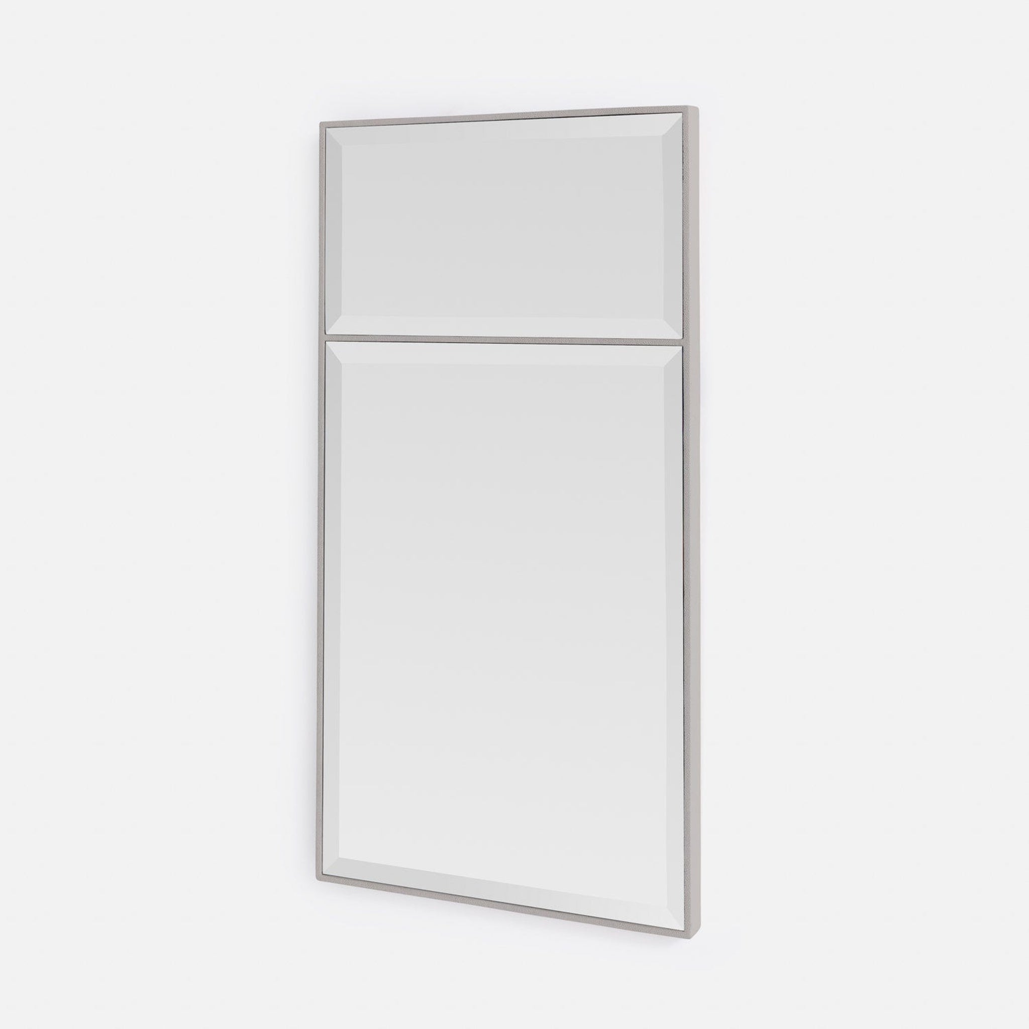 Made Goods, Made Goods Ariela 22" x 42" Rectangular Castor Gray Vintage Faux Shagreen Mirror