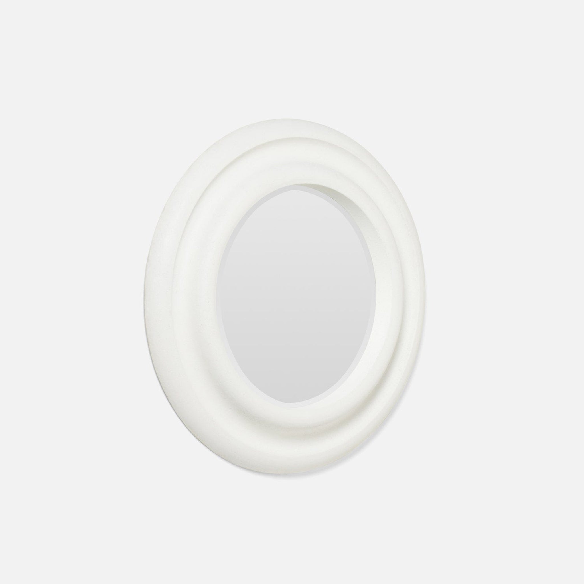 Made Goods, Made Goods Simone 32" Round White Cast Stone Mirror