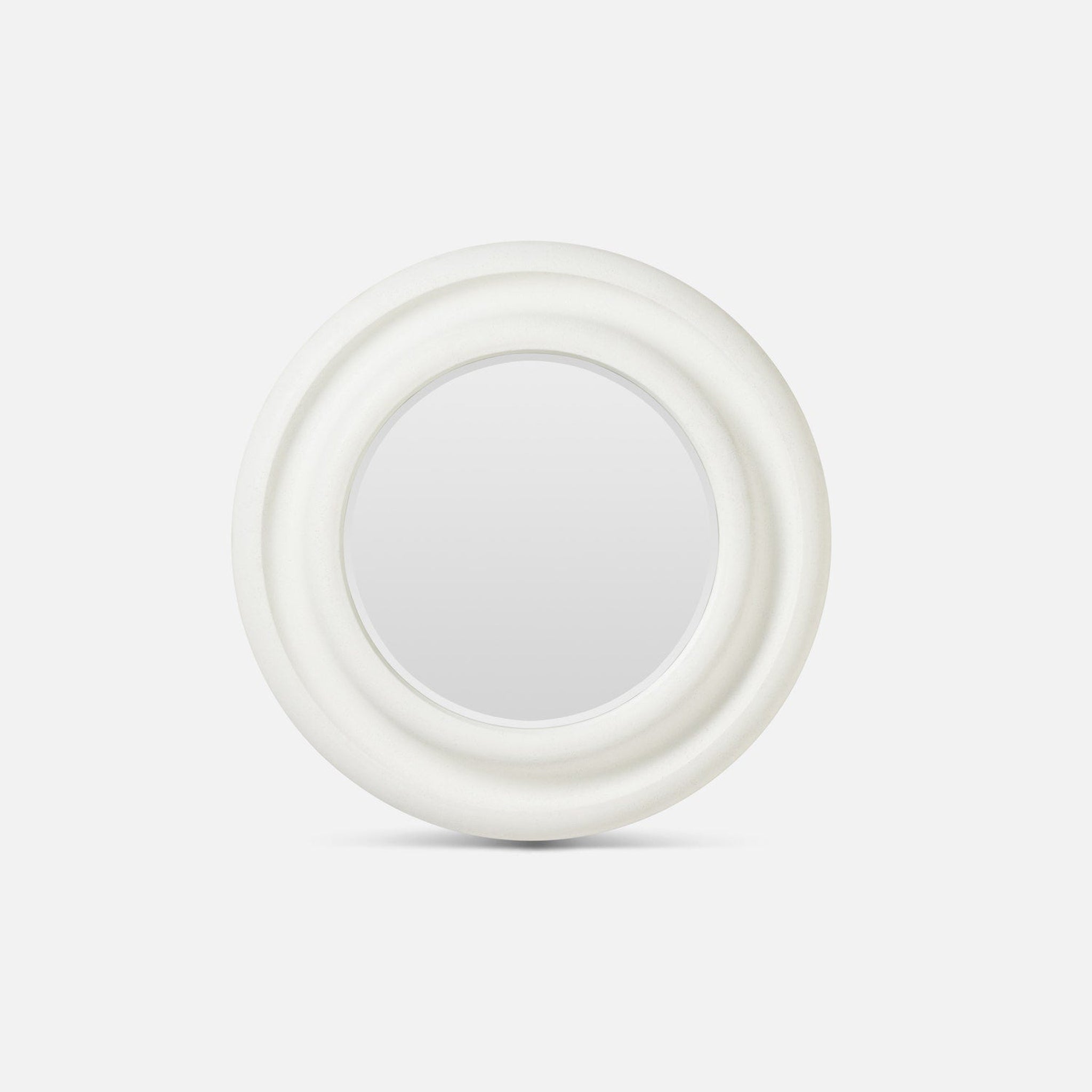 Made Goods, Made Goods Simone 32" Round White Cast Stone Mirror