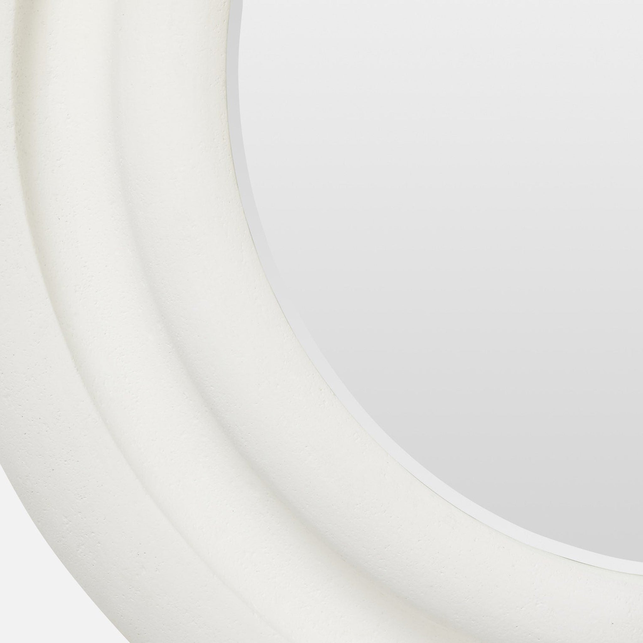 Made Goods, Made Goods Simone 40" Round White Cast Stone Mirror