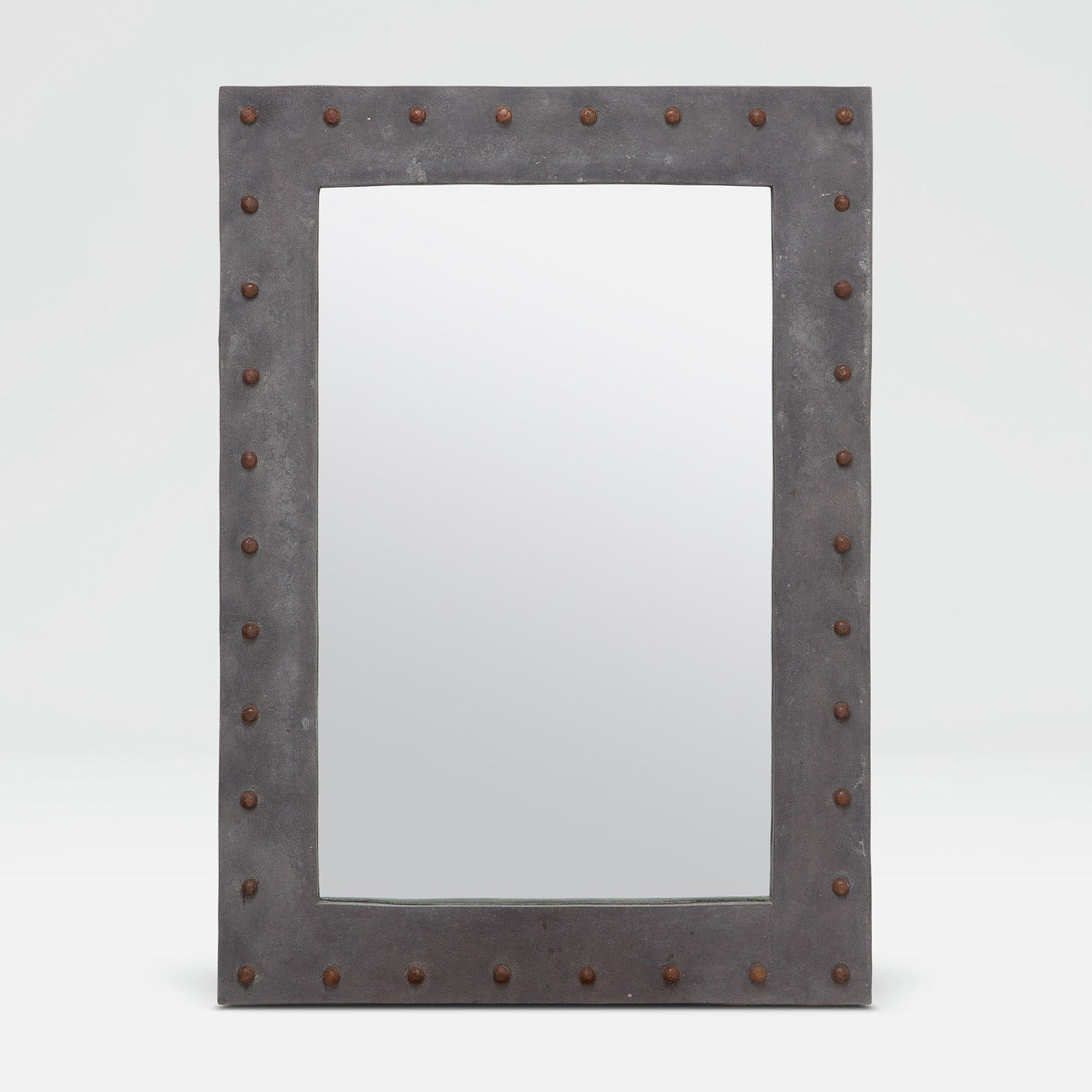 Made Goods, Made Goods Stanley 40" x 55" Rectangle Rough Gray Reconstituted Stone Mirror