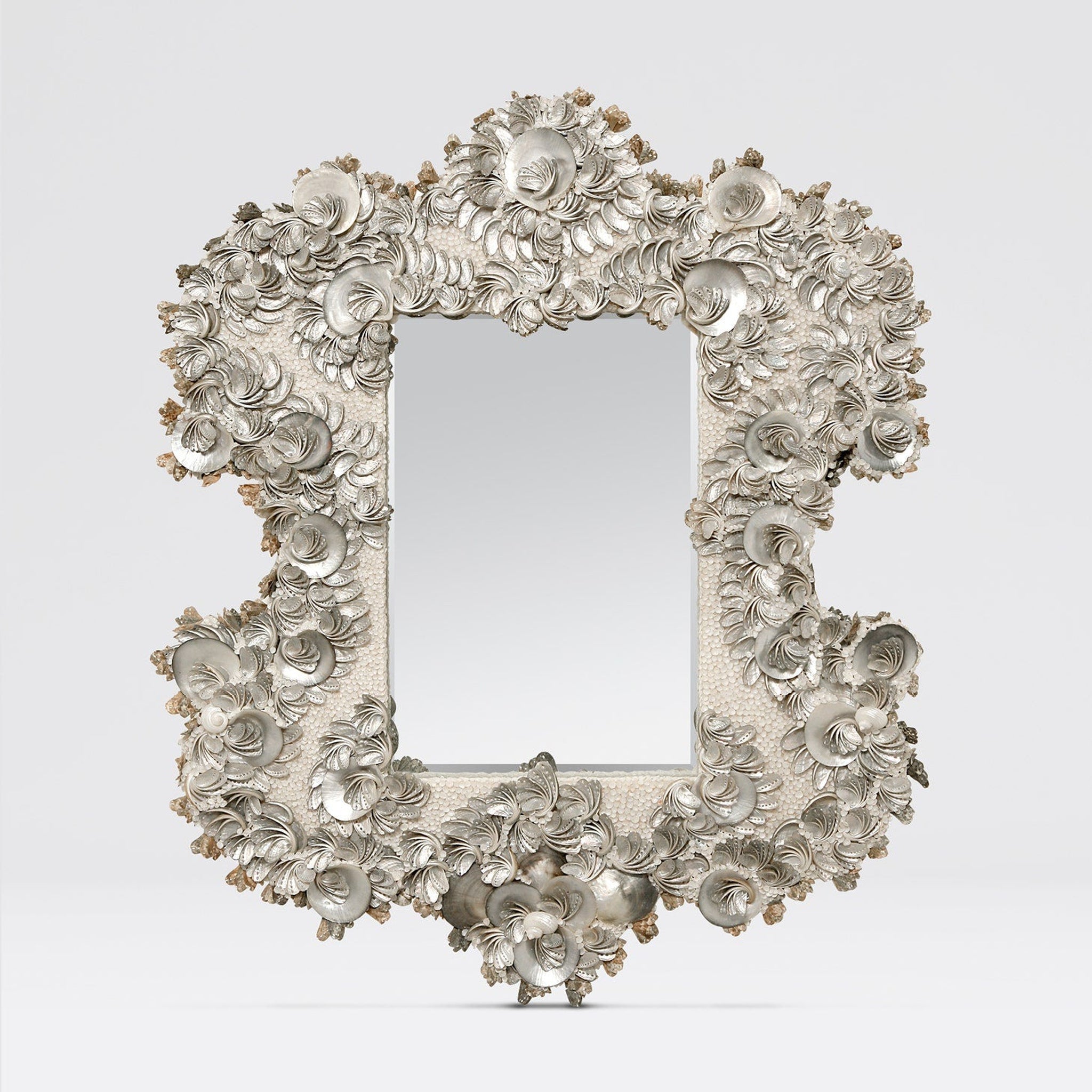 Made Goods, Made Goods Stella 38" x 46" Rectangle Silver Mixed Shell Mirror